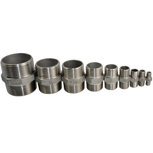 1/8″-3″ 1″ 1/2″ Male Pipe Fitting Hex Nipple NPT Stainless Steel SS304 connector
