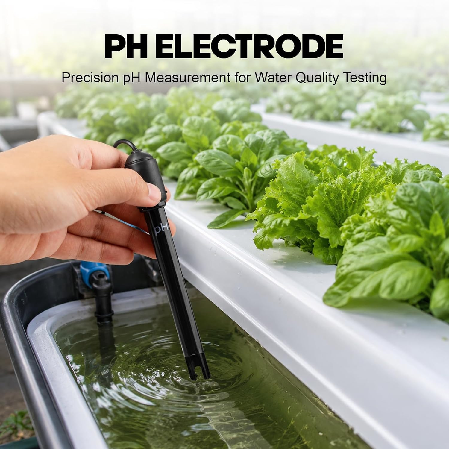 Long Body Ph Electrode with BNC Socket Probe 300Cm Cable 0-14Ph for Ph Meter, Ph