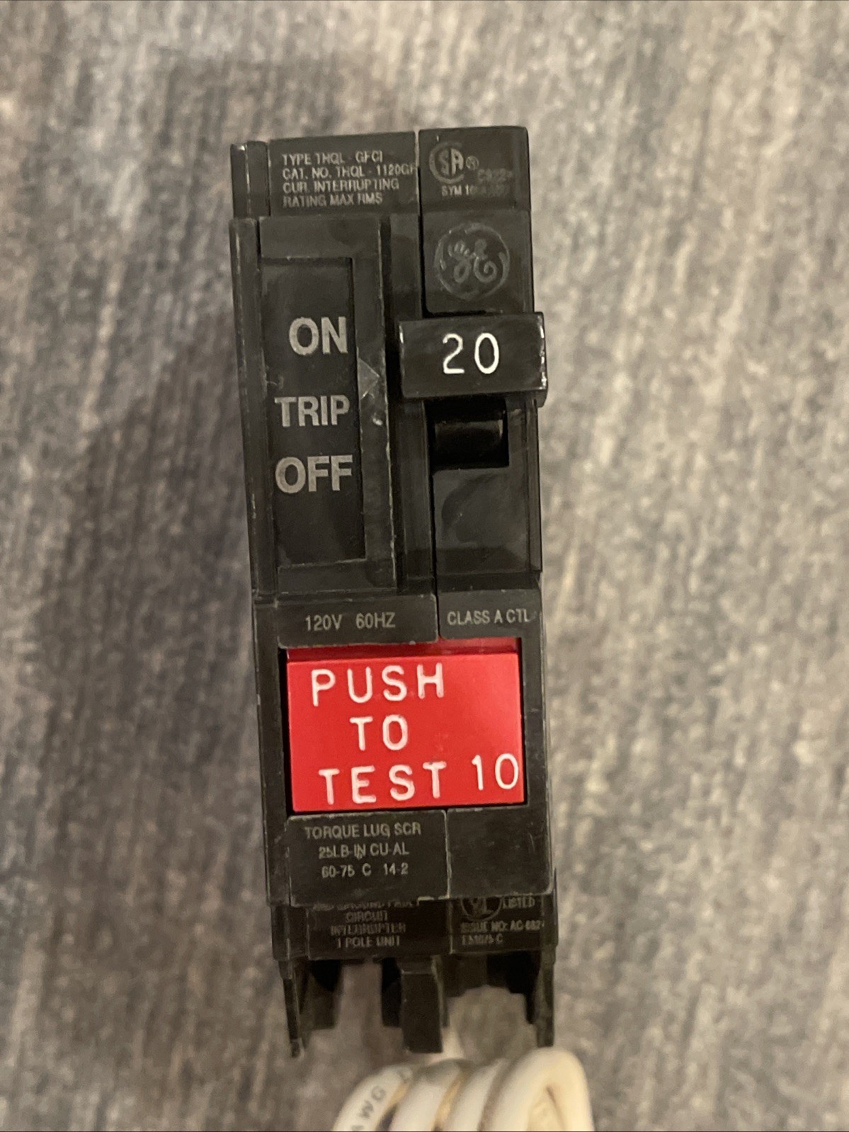 Lot Of 5 Circuit Breakers 20Amp GFCI BR2020 BR120 30AMP 40c BD2020 Untested
