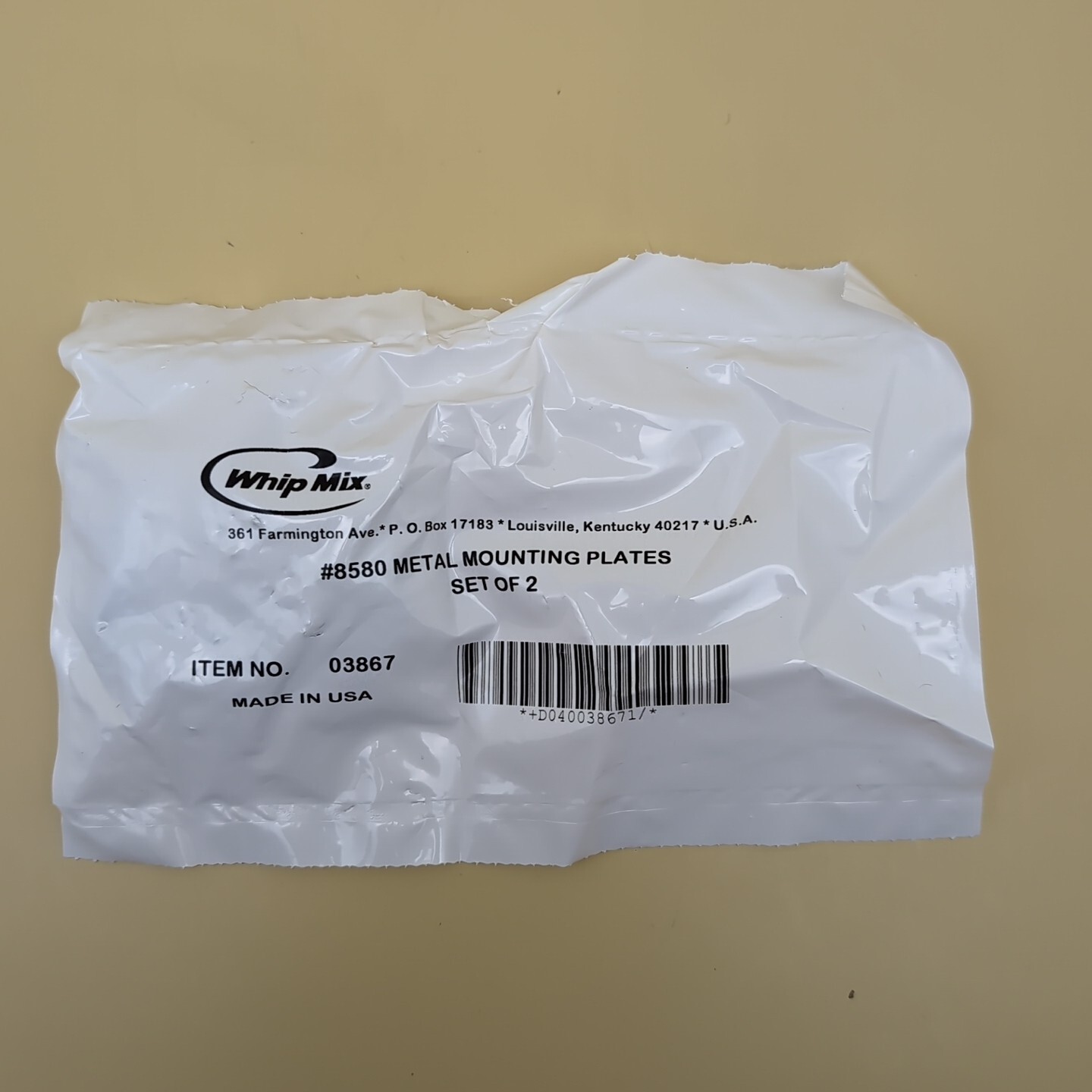 SET OF 2: BRAND NEW Whip Mix 8580 Dental Articulator Metal Mounting Plates 03867