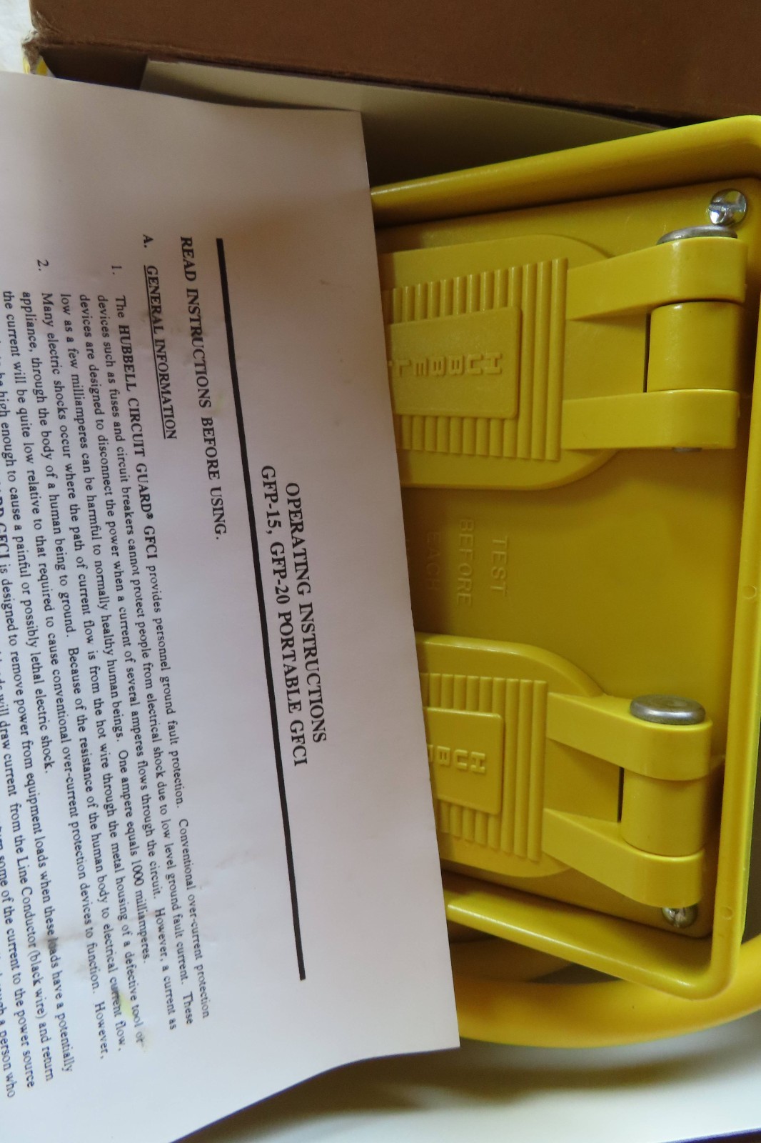 Hubbell Guard GFCI 4 Outlet Portable 6 Feet In Box