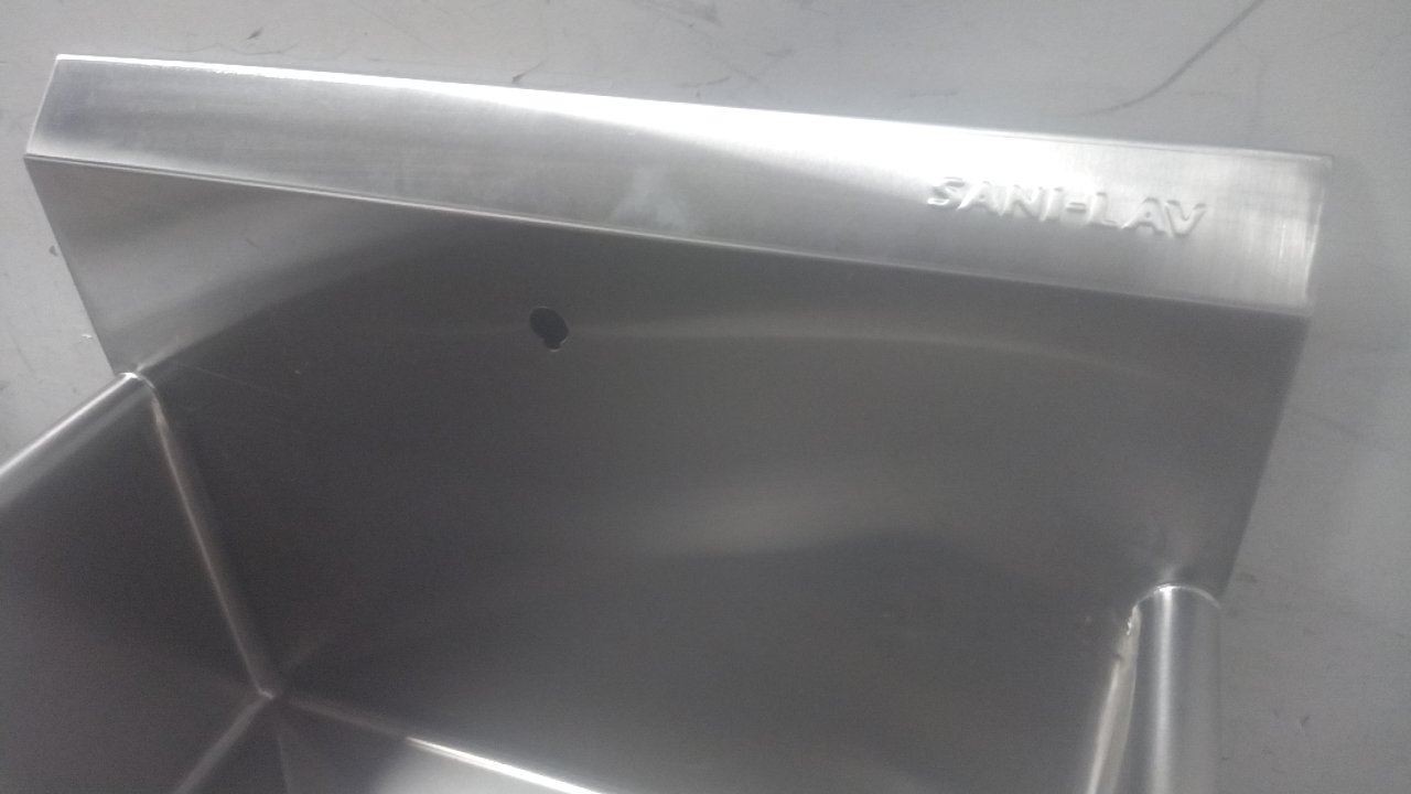 Sani-Lav U24242 24 In Bowl Length/Width 2 GPM Stainless Steel Utility Sink