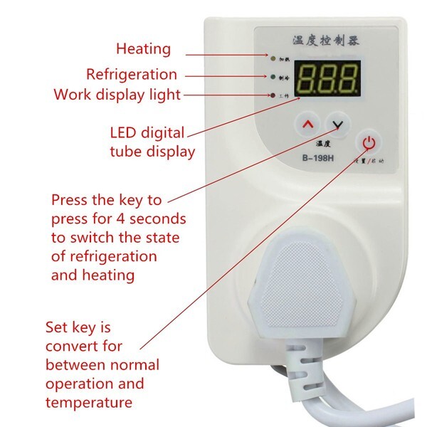AC 220V 2000W Digital Temperature Controller Thermostat Thermoregulator