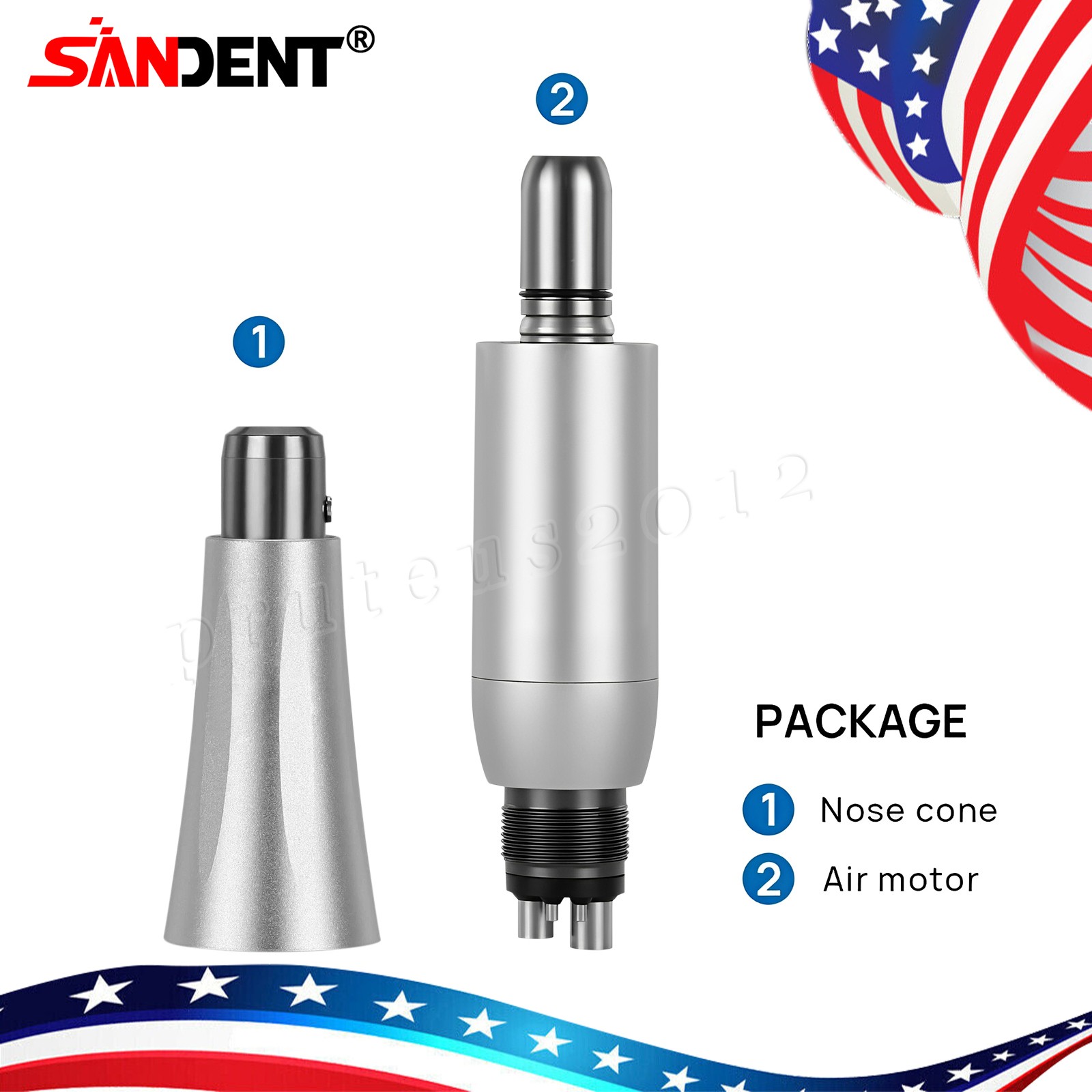 NSK Style Fiber Optic Dental E-generator LED 3-Spray High Speed handpiece 4 Hole