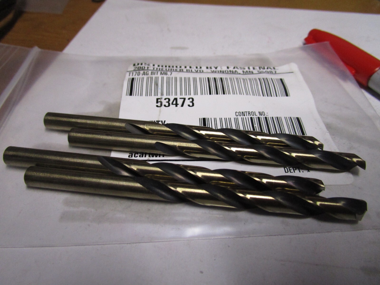 6.70mm HSS 135° Split Point Black and Gold Finish Jobber Drill QTY 4
