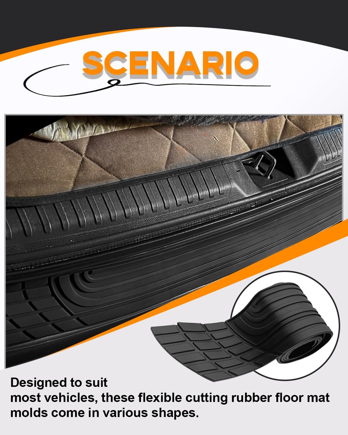 Universal 41 Car Rear Bumper Protector – Rubber Anti-Scratch Accessory