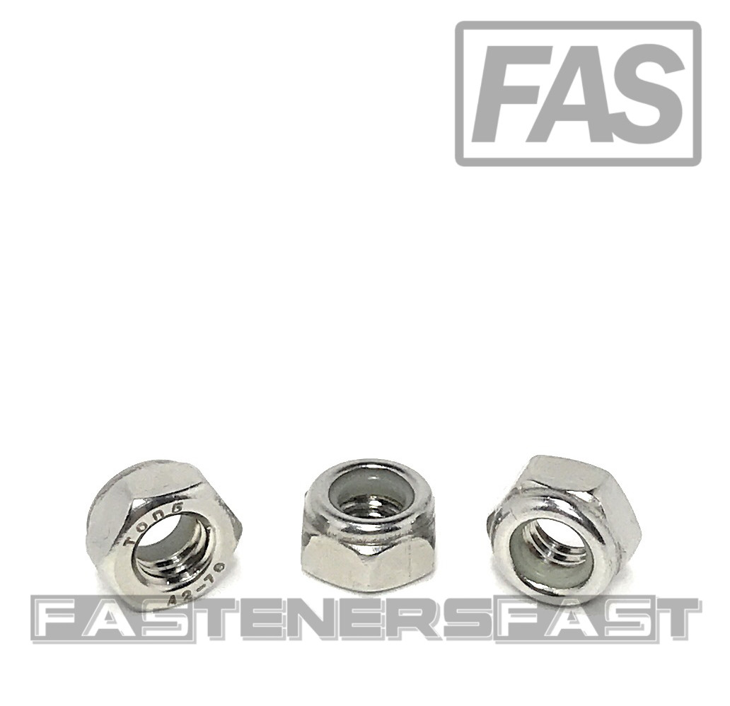 (50) M6 x 1.00 Stainless Steel DIN985 Metric Nylon Insert Lock Nuts 6mm A2 (50)