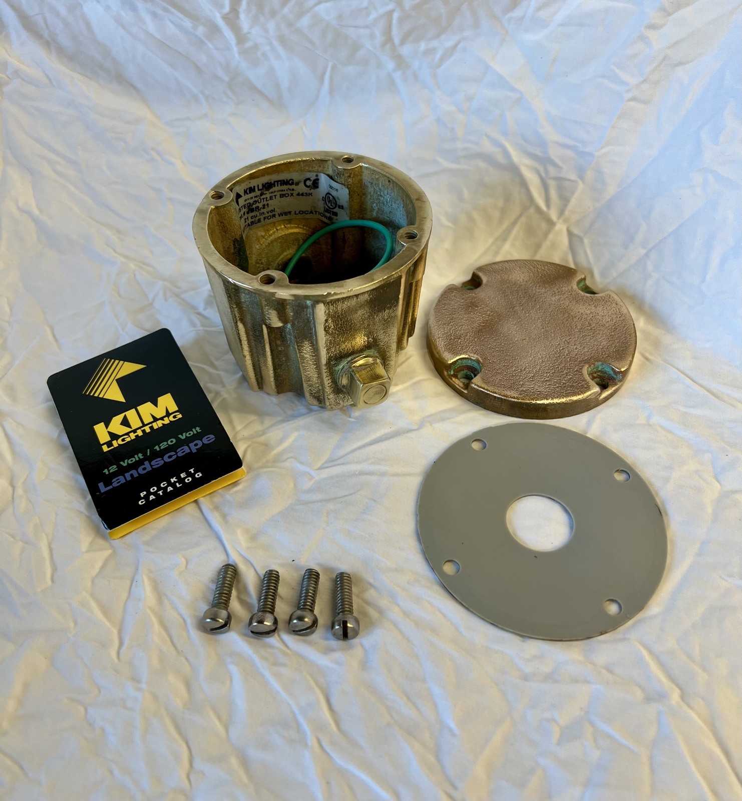 Kim Lighting JBR-2 Brass Below Grade Junction Box 1/2″ NPT