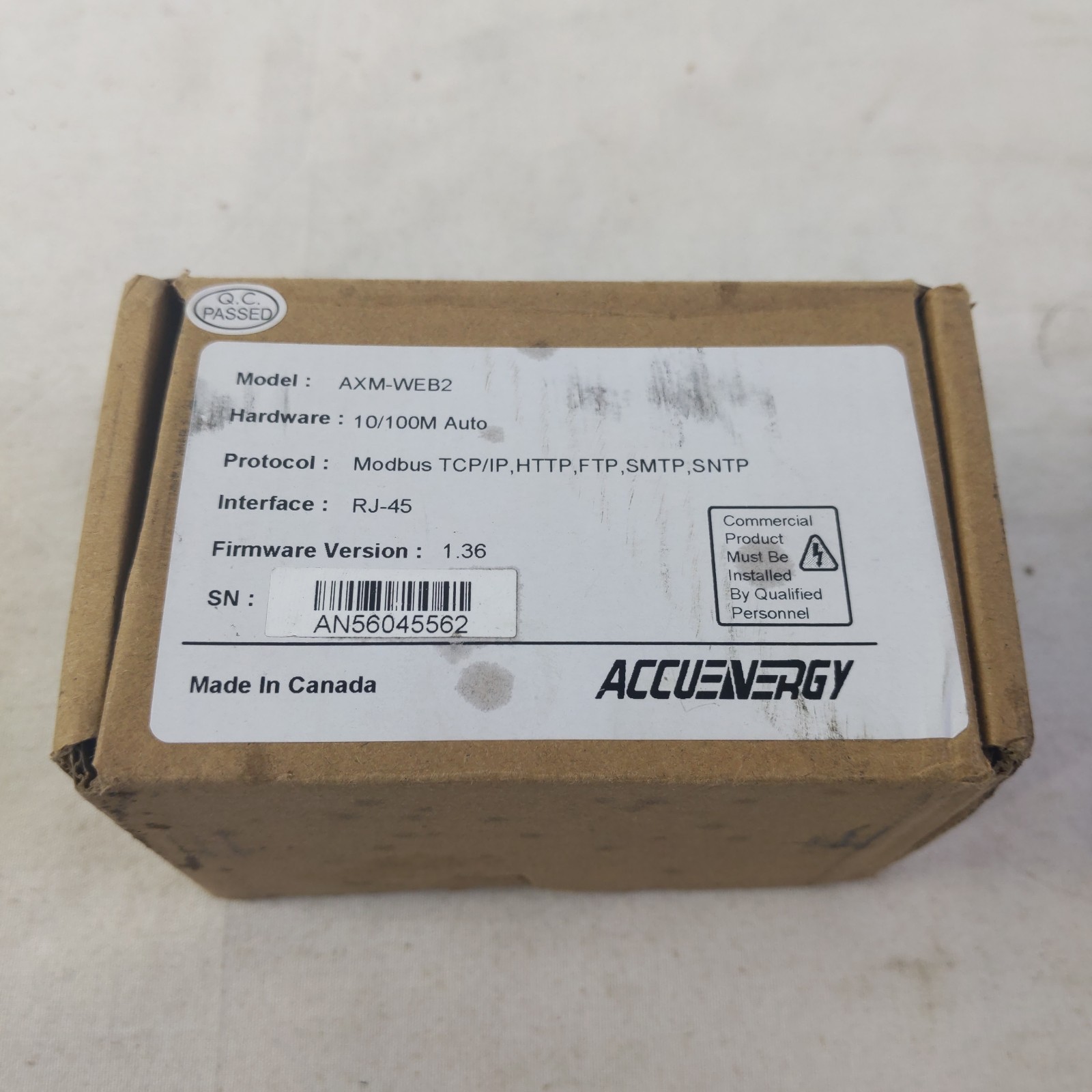 Accuenergy Acuvim AXM-WEB2 Cross-Platform Ethernet Module