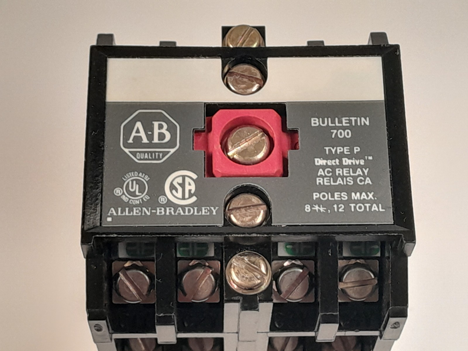 Allen Bradley 700-P400A1 AC 12 Pole Relay 10A 600V Type P