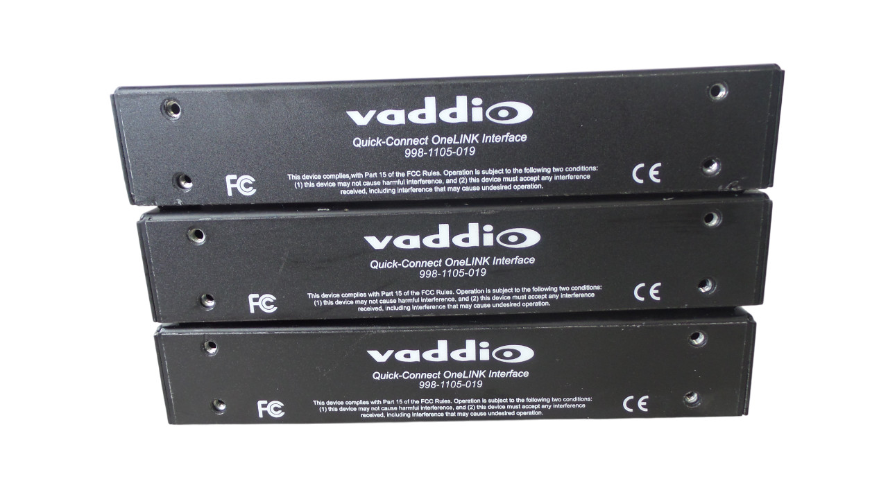LOT OF 3 Vaddio Quick-Connect OneLink Interface 998-1105-019 HDMI Video