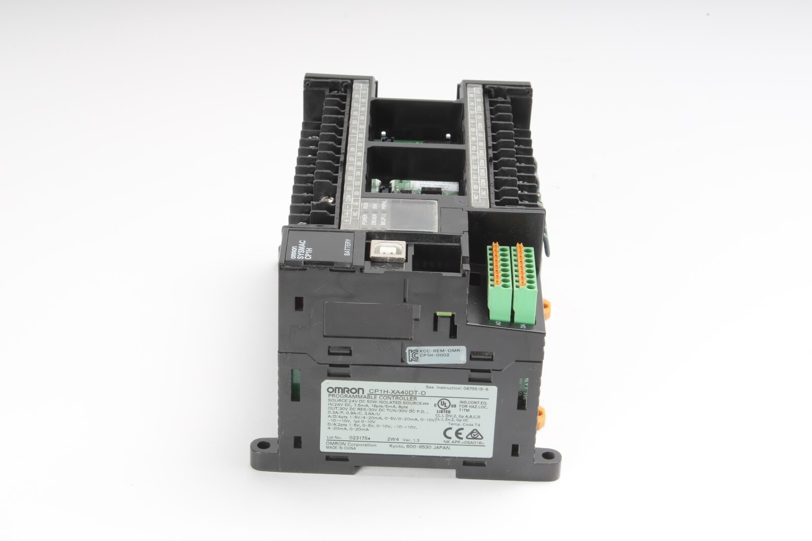 Omron CP1H-XA40DT-D Programmable Controller With Omron XG4 T-20 Connector