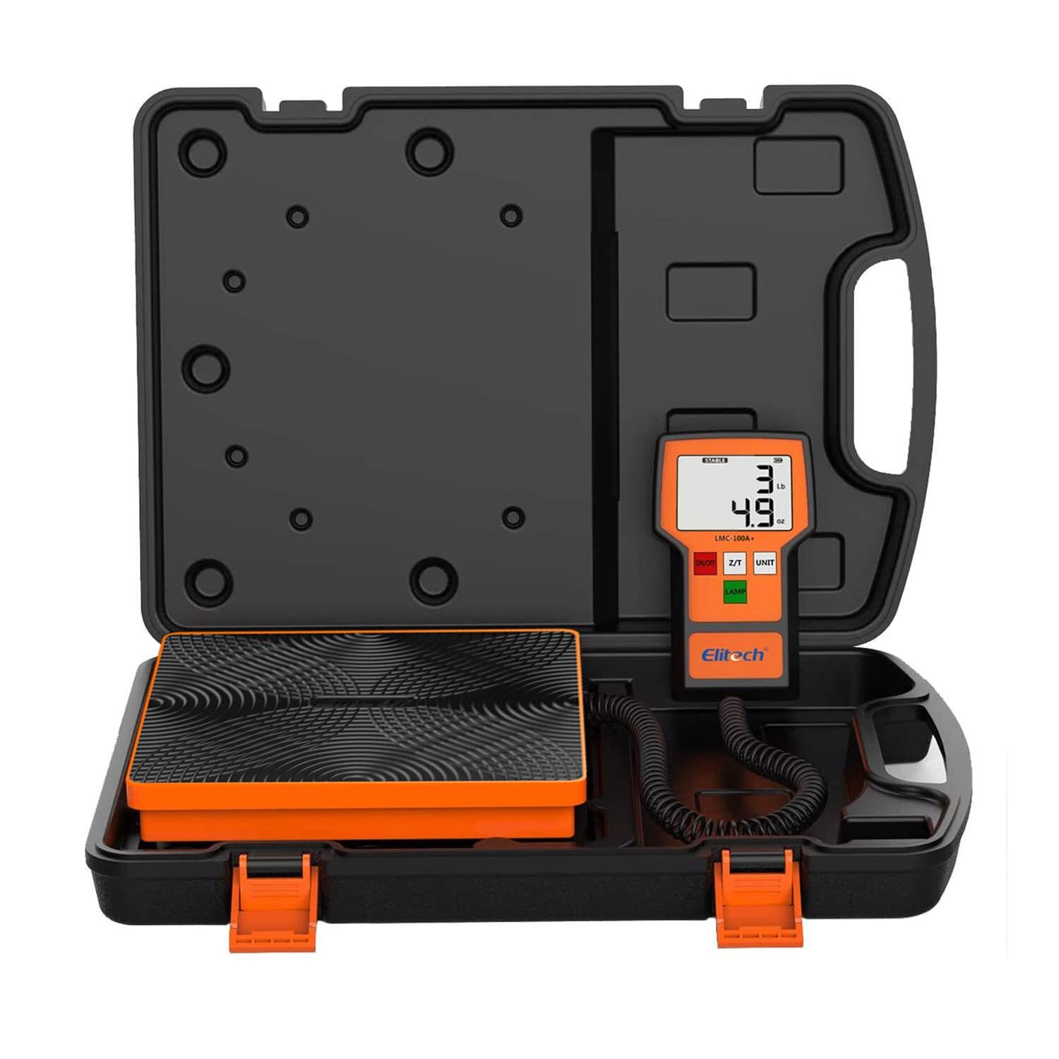 Used Elitech Electronic Refrigerant Scale Charging HVAC 220lbs 100KG LMC-100A