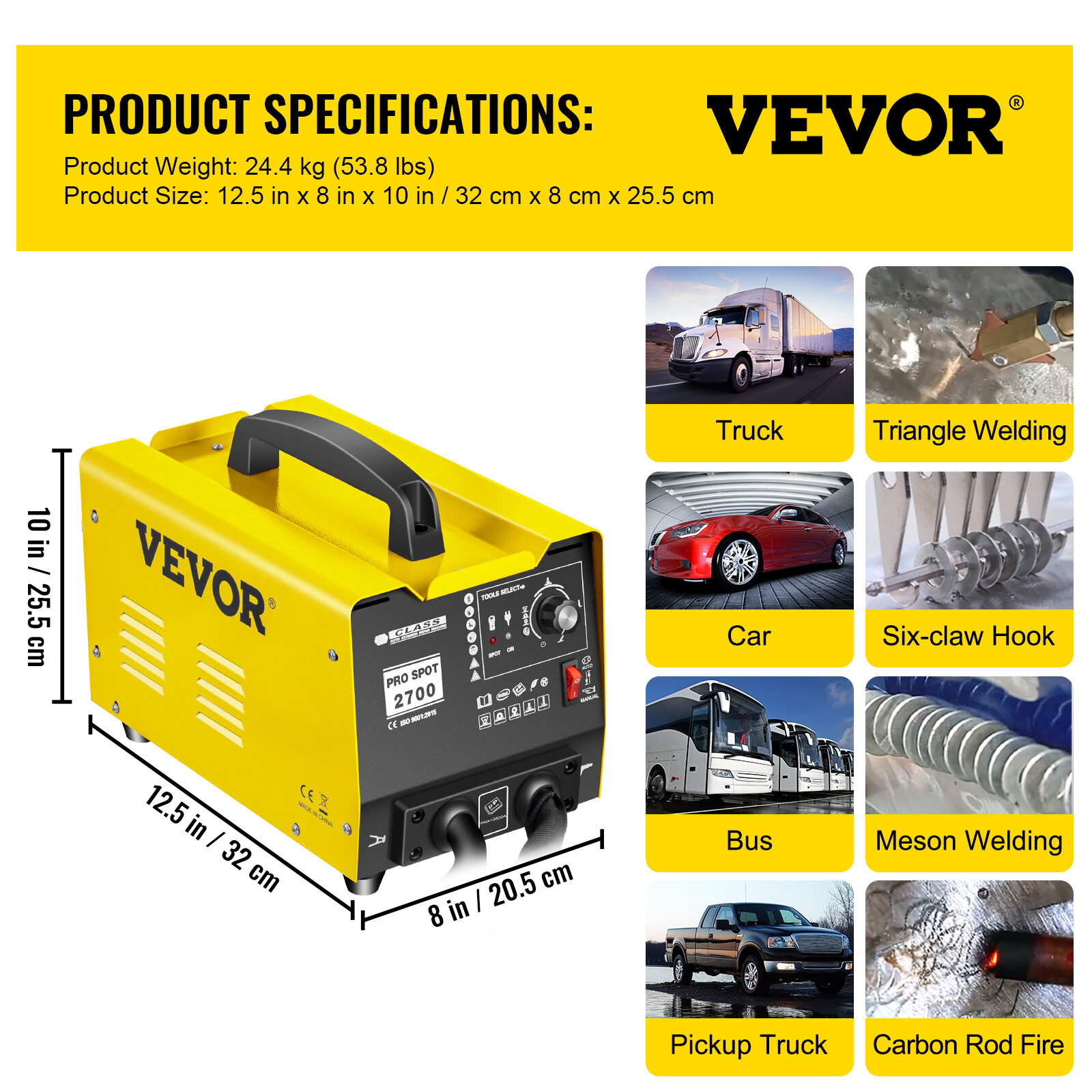 VEVOR Stud Welder Dent Repair Spot Dent Puller Machine for Car Body Dent Repair