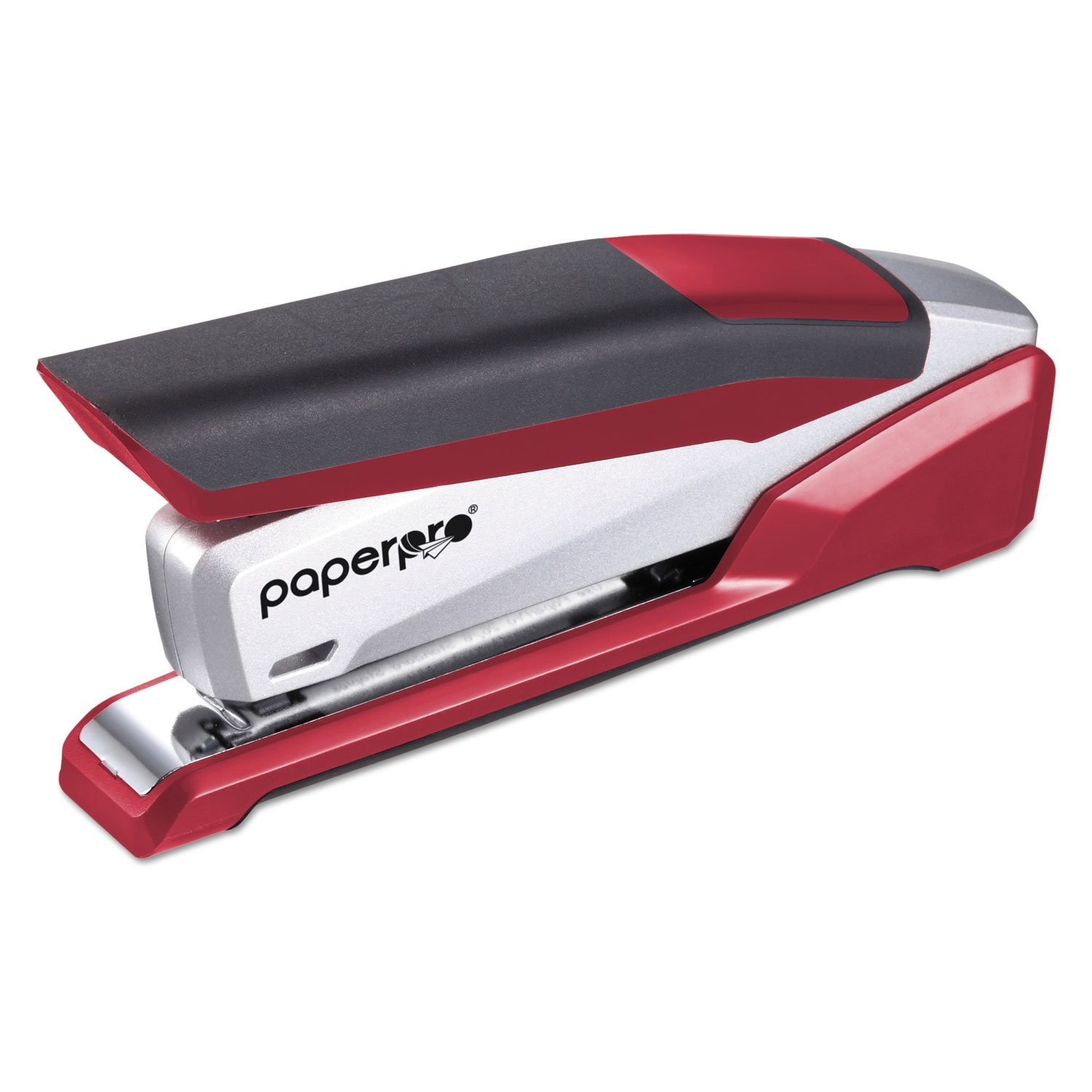 1117 inPOWER Premium Stapler, 28-Sheet Capacity, Red/Silver