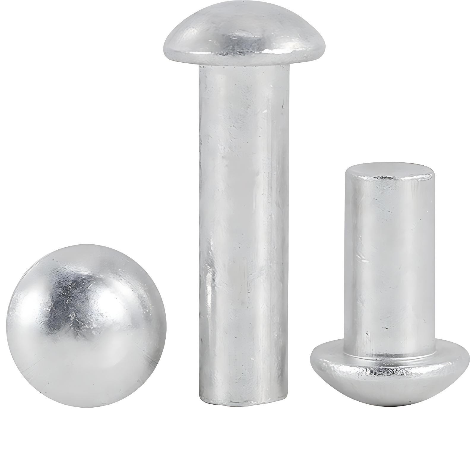 Solid Aluminium Half Round Head Rivets Dome Rivet DIN 660 M2 M2.5 M3 M4 M5 M6 M8