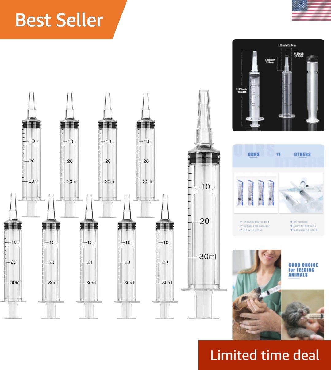 10 Pack Plastic Syringe Liquid Measuring Syringes Without Needle for Epoxy Re…