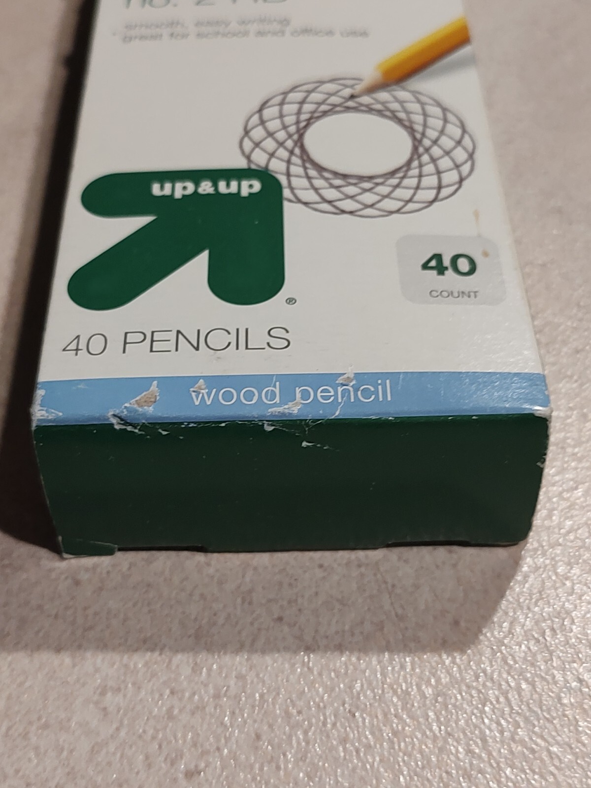 Up+Up Pre-sharpened Wood Pencils #2 HB Pack of 40 Target 2014 Indonesia Worn box