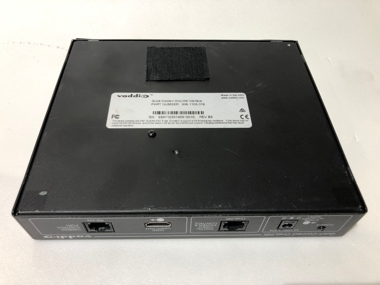 Vaddio Quick-Connect OneLink Interface 998-1105-019HDMI Video Out