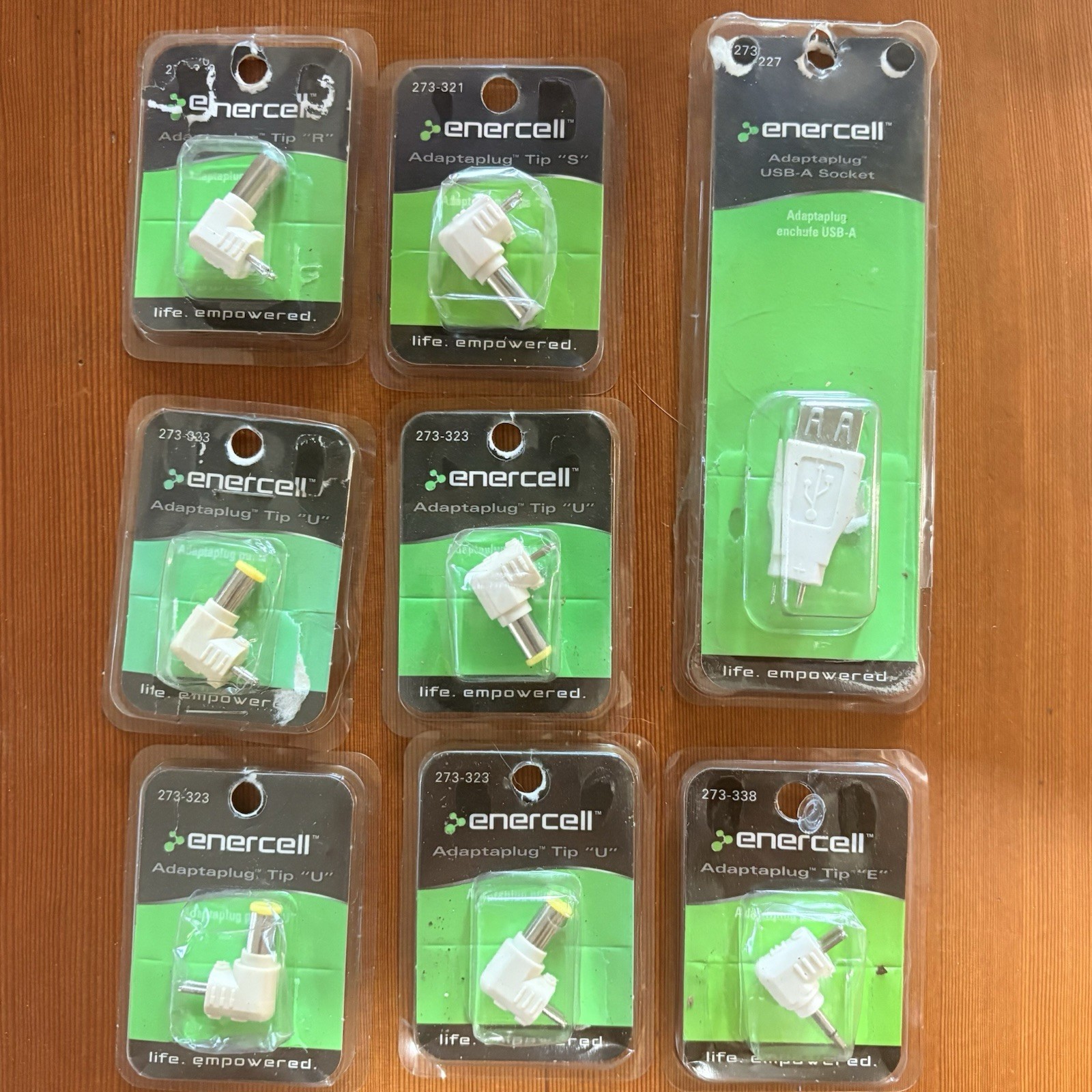 NOS RadioShack Enercell Mixed Adaptaplug HUGE LOT of 24 Assorted Power Tips