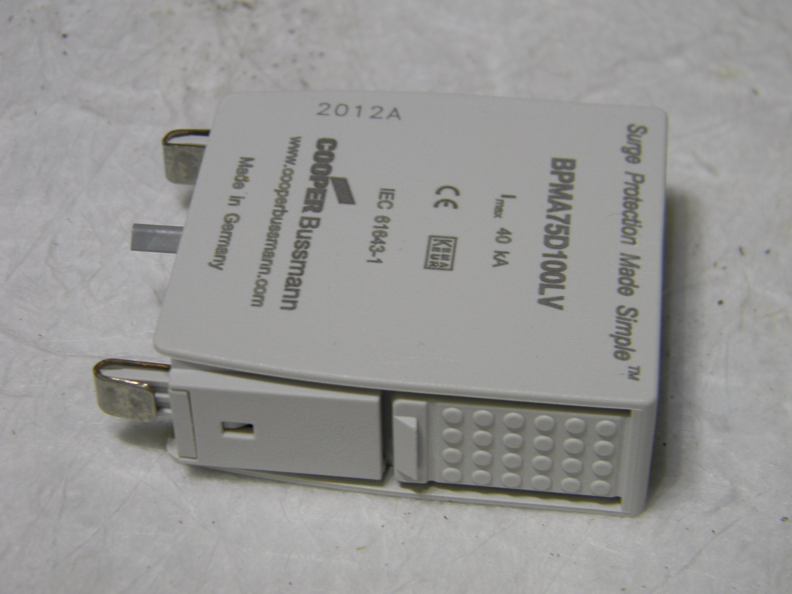 Cooper Bussmann Hardwired Surge Protector 1Pole 1PH 100DC/75AC BPMA75D100LV