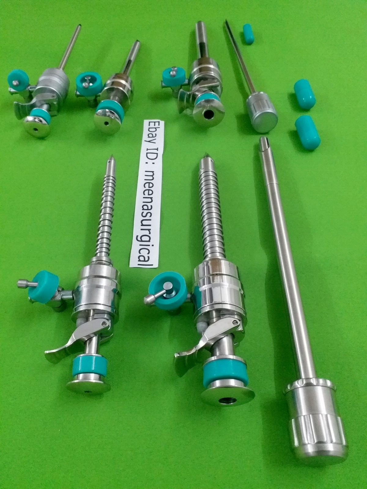 7pc Laparoscopic Trocar Cannula & Safety Trocar Laparoscopy Surgical Instrument