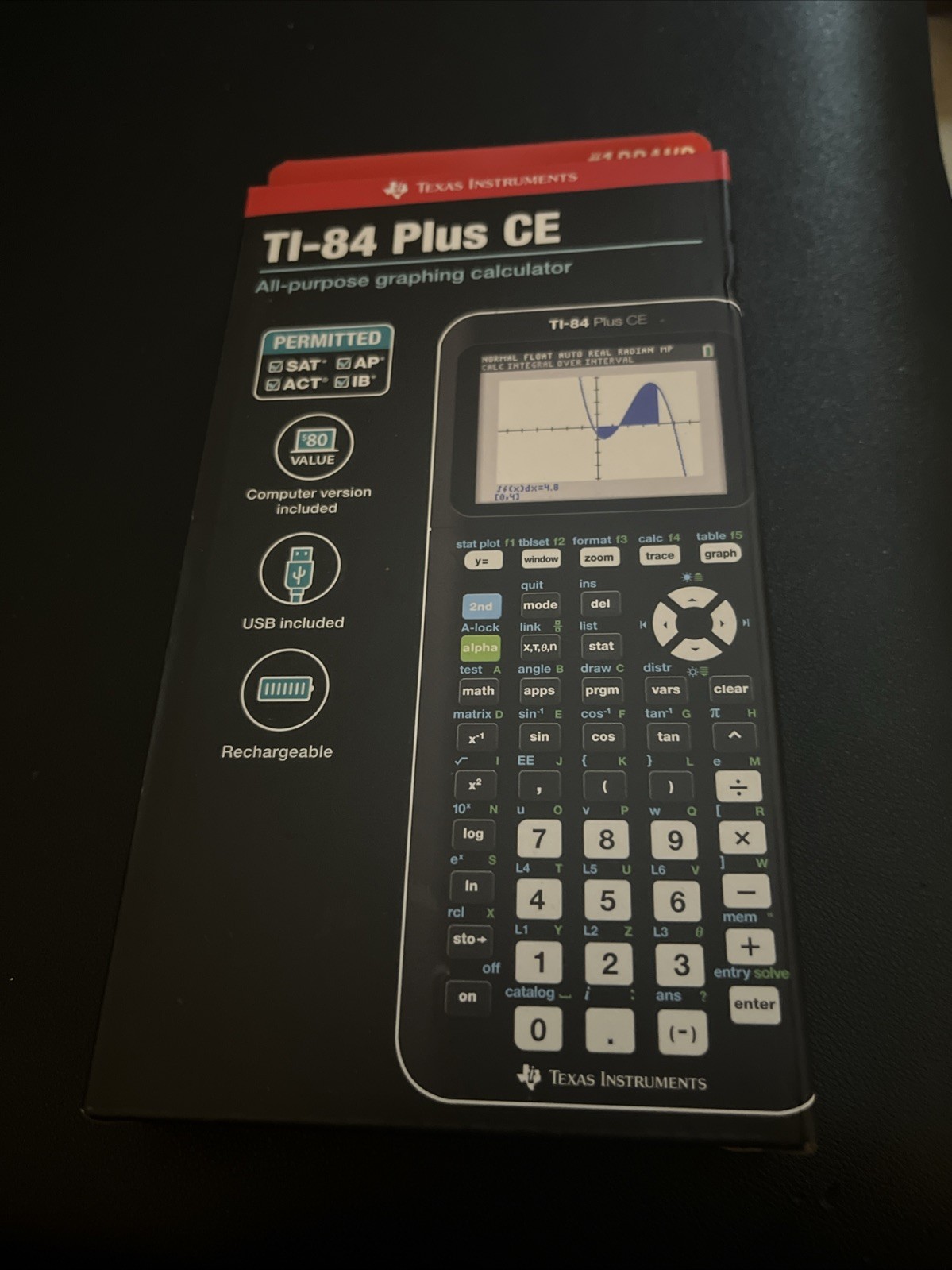 Texas Instruments TI-84 Plus CE Color Graphing Calculator, Black