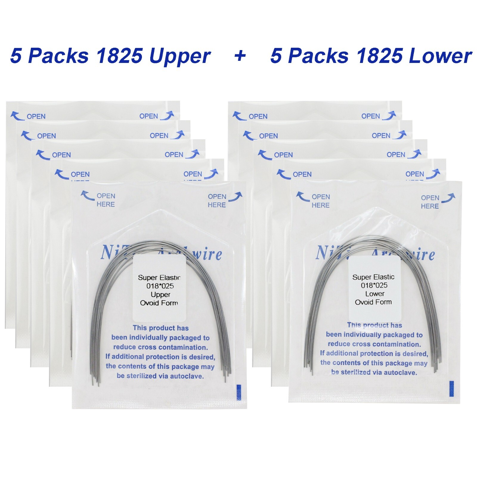 100PCS Dental Orthodontic Arch Wire Niti Round Rectangular Ovoid Natural 16X22