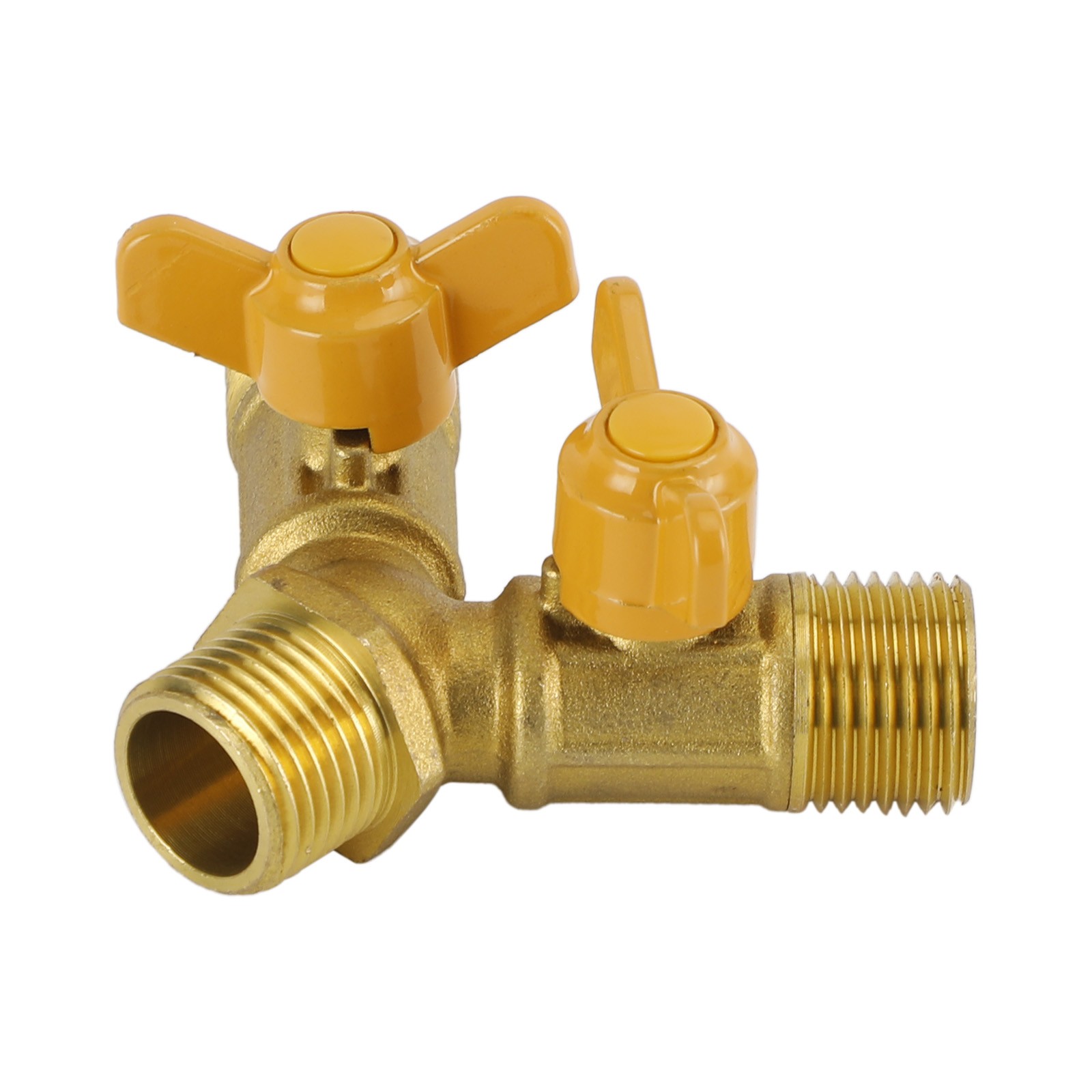 3 Way Shut off Ball Valve 1/2″ Hose Barb Y Shaped Valve 2 Switch Brass Fitting