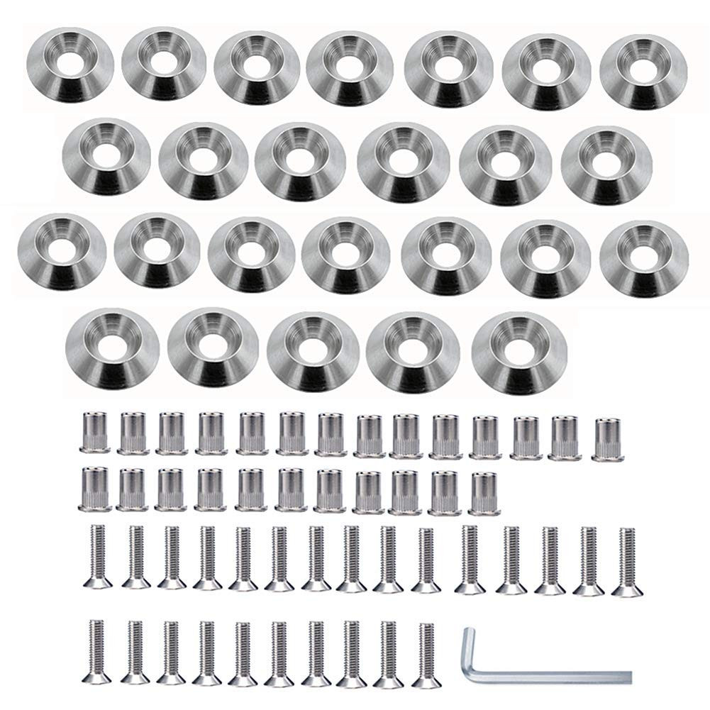 25PCS M5×20mm Stainless Fender Washer Bolt Kit Widebody Engine Fastener