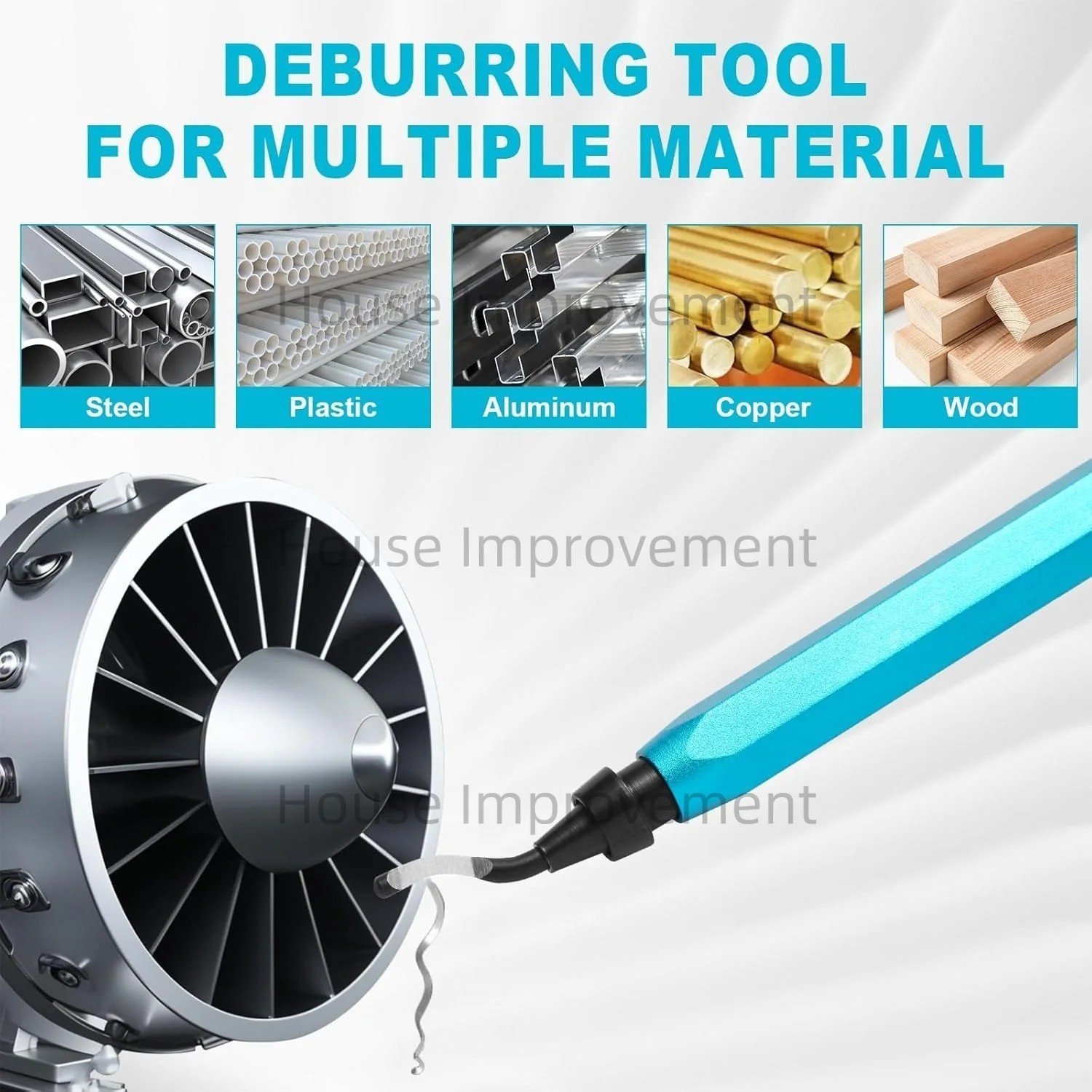Deburring Tool with 11Pcs HSS Blades for Metal Aluminum Copper Plastic PVC Pipes
