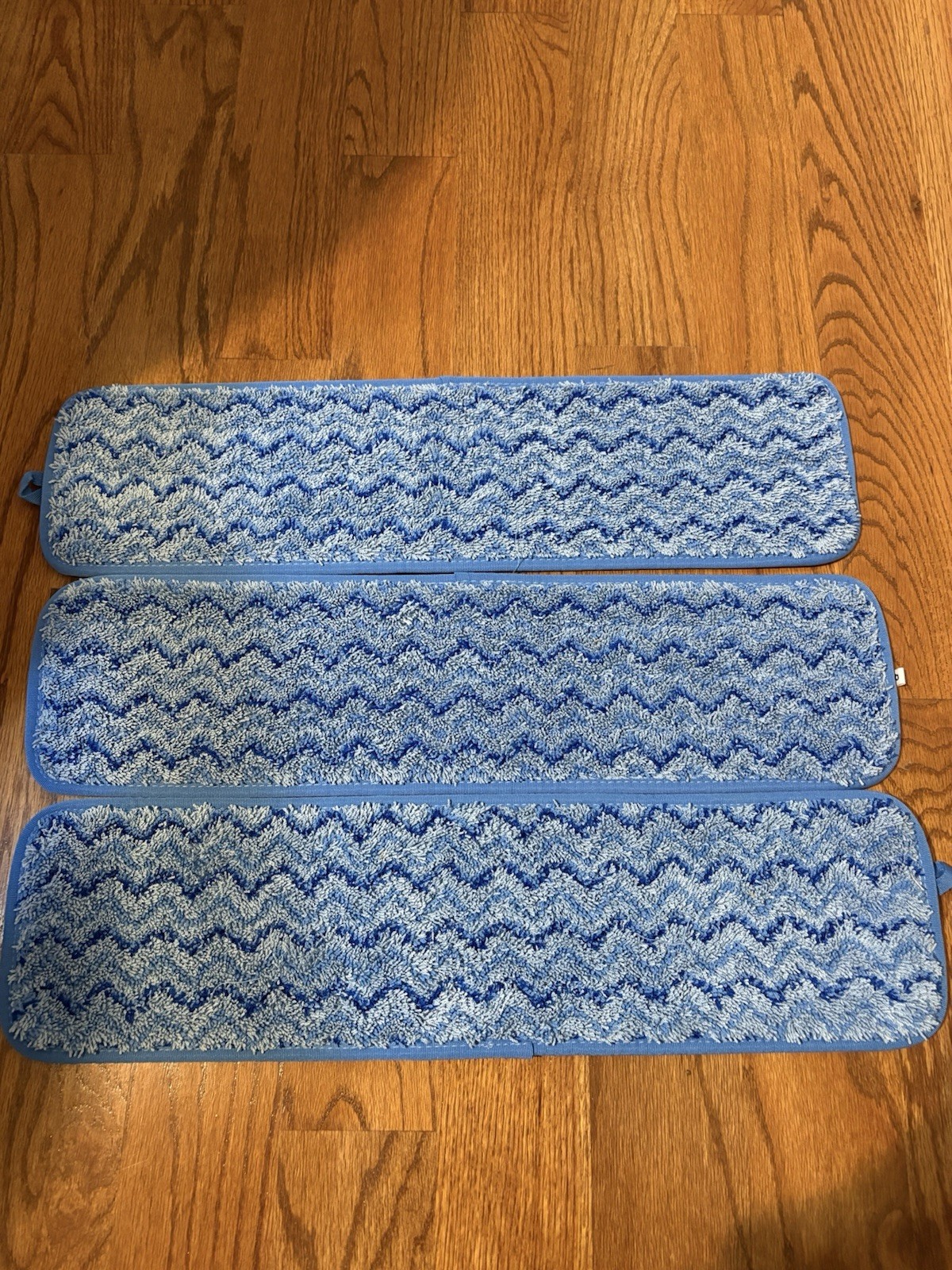 Lot of 3 Rubbermaid Hygen Q410 Microfiber Mop Pad 18″ Blue