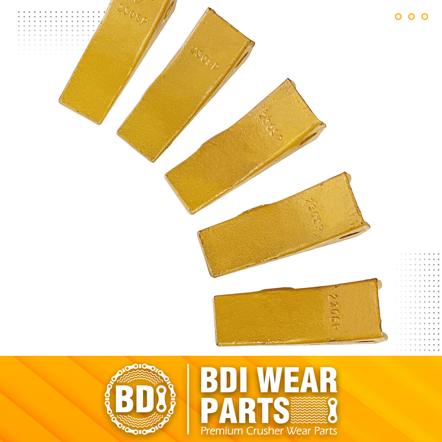 230SP Bucket Teeth (5 Pack) Cast or Forged + 23FP Pins 230CSP Fit Deere Case JCB
