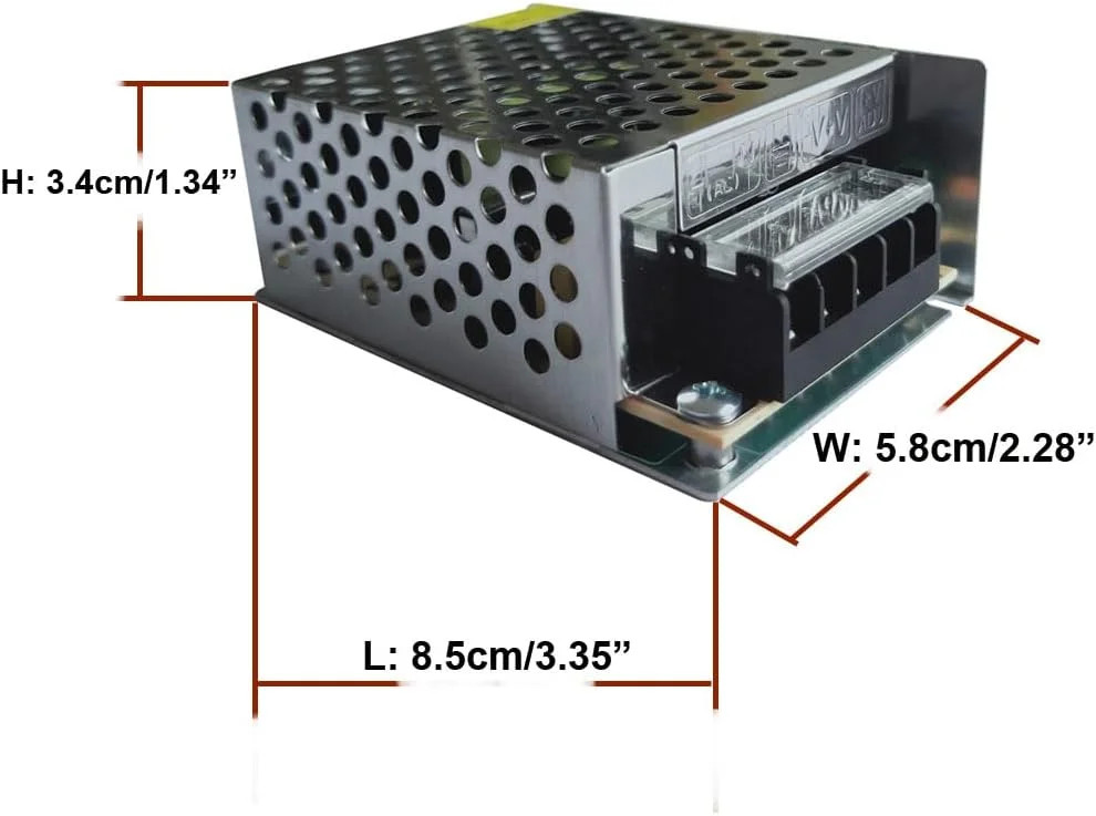 AC 110V/220V to DC 12V 5A 60W Universal Regulated Switching Power Supply Adapter