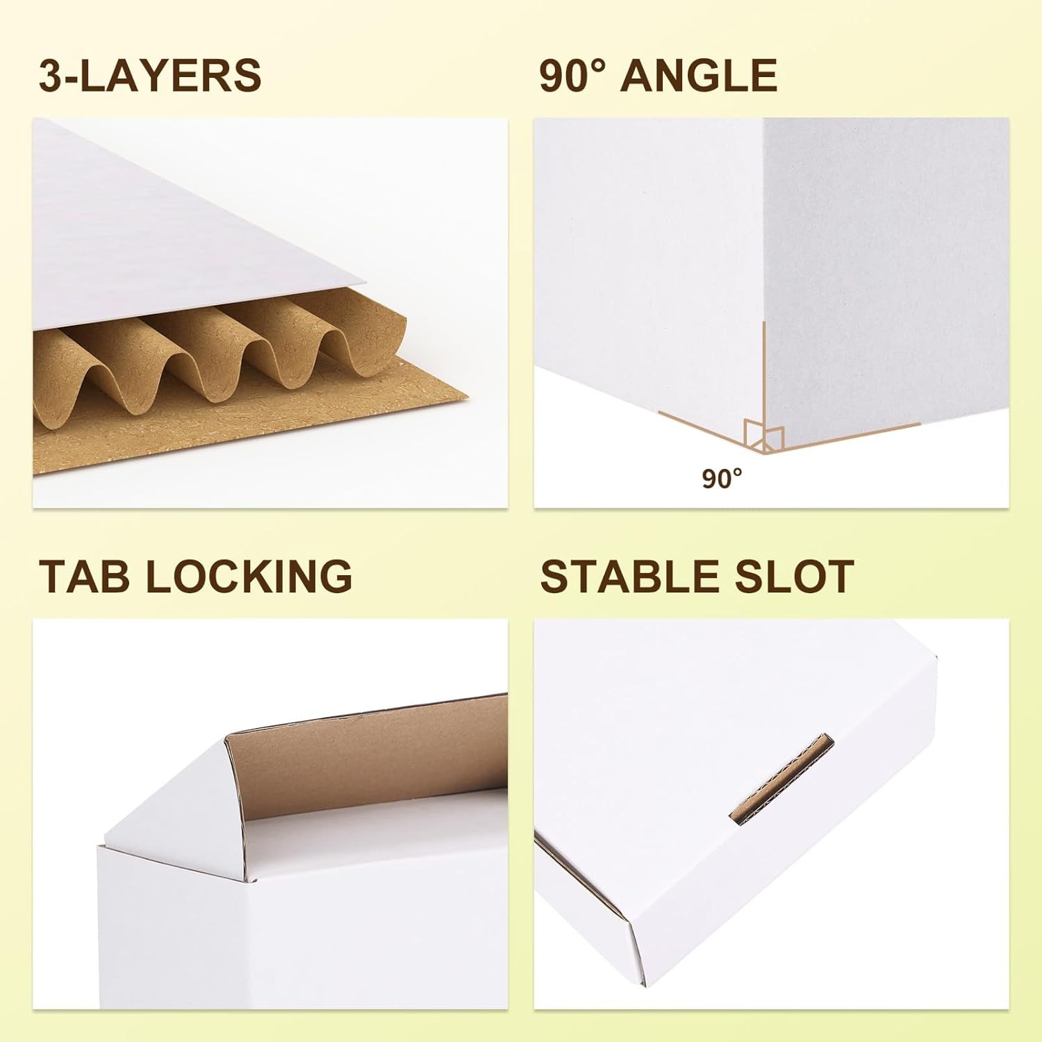 30 Pack 7x5x2 White Corrugated Mailer Boxes Cardboard Shipping Cartons