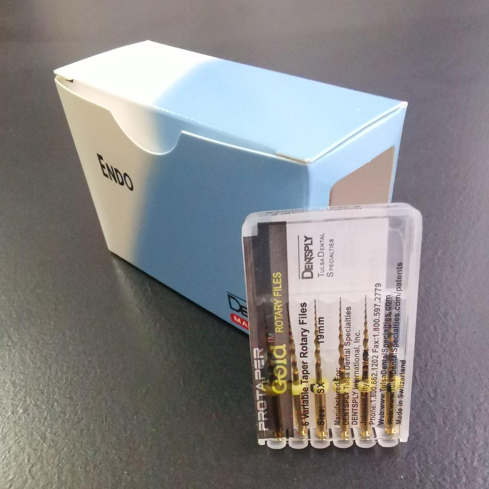 Protaper Gold Rotary Files SX 19MM Dentsply Tulsa Assorted Endodontics 12Pack