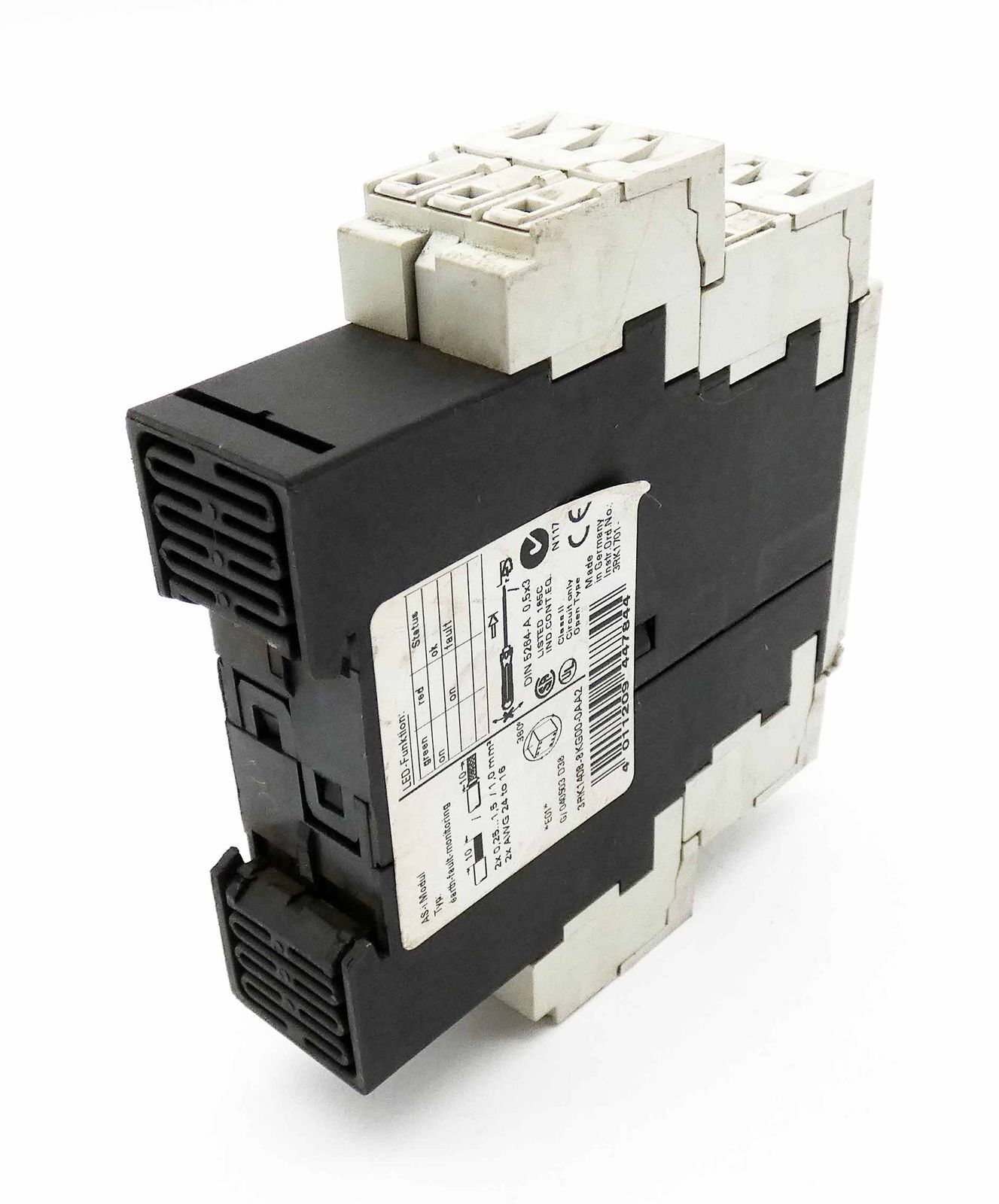 Siemens 3RK1408-8KG00-0AA2 3RK1 408-8KG00-0AA2 E:01 AS-i Ground Fault Module -used-