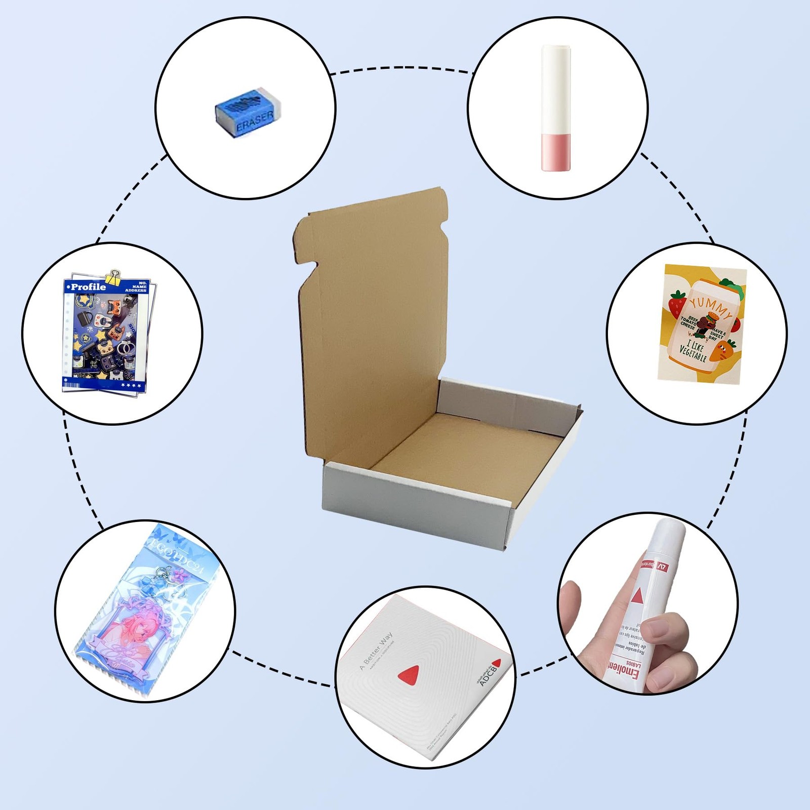 8x4x1 inch Small White Shipping Boxes 50 Pack, Corrugated Cardboard Mailer Bo…