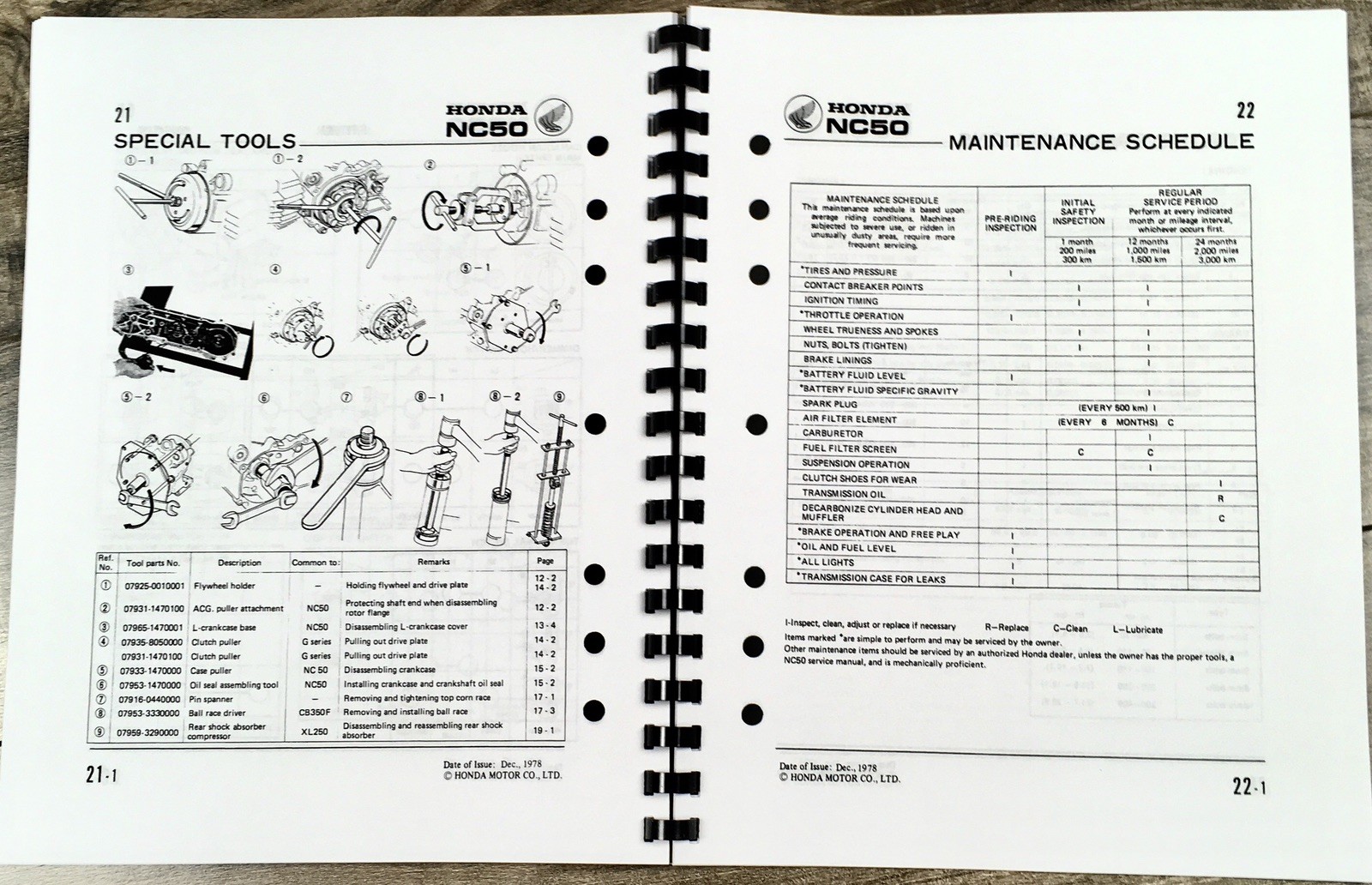 Service Manual for Honda NC50 NA50 Express II Motor Bike Repair Shop Motorcycle
