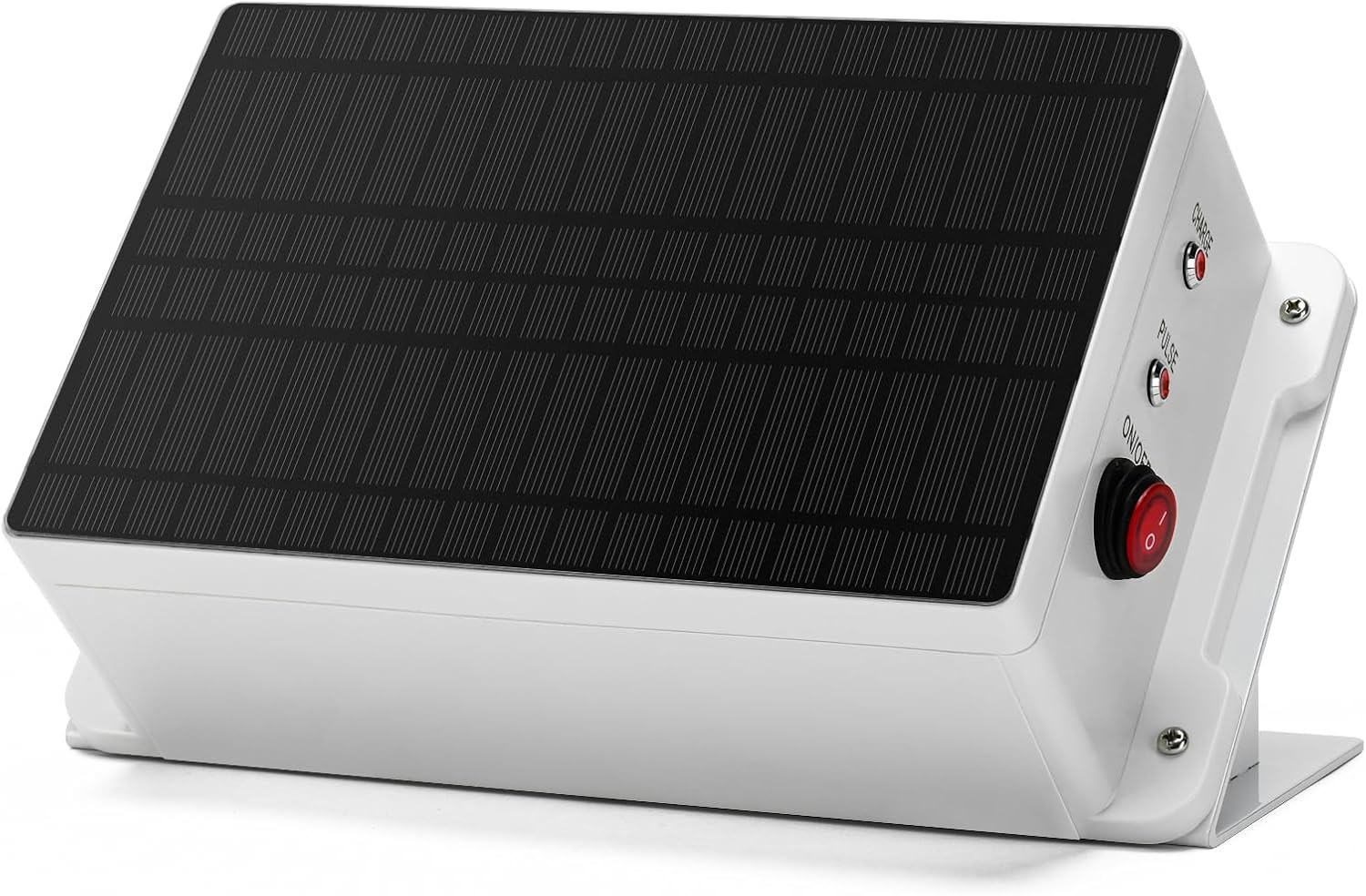 Solar Fence Charger – Solar Electric Fence Energizer for up to 5.6 Miles, 0.2 J