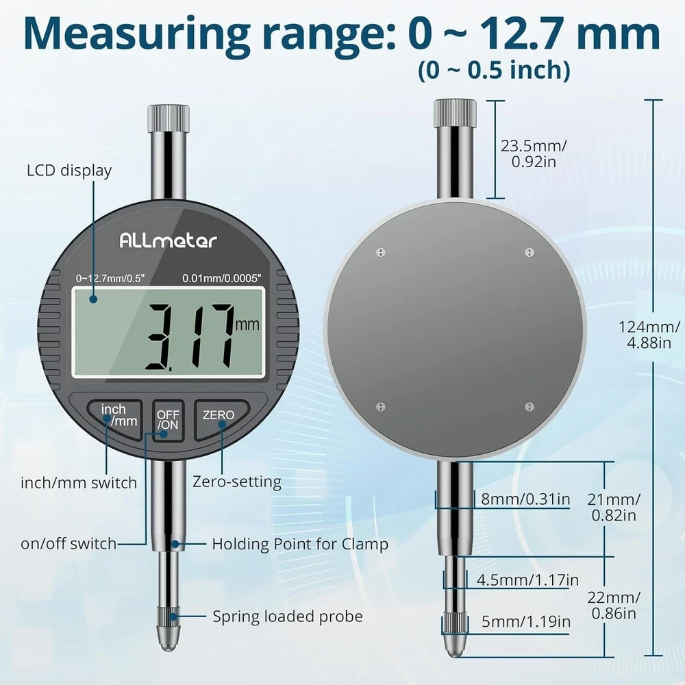 Digital Dial Bore Gage Set 50-160 mm(2-6 Inch) 0.01mm(0.0005 Inch) Dial Bore …