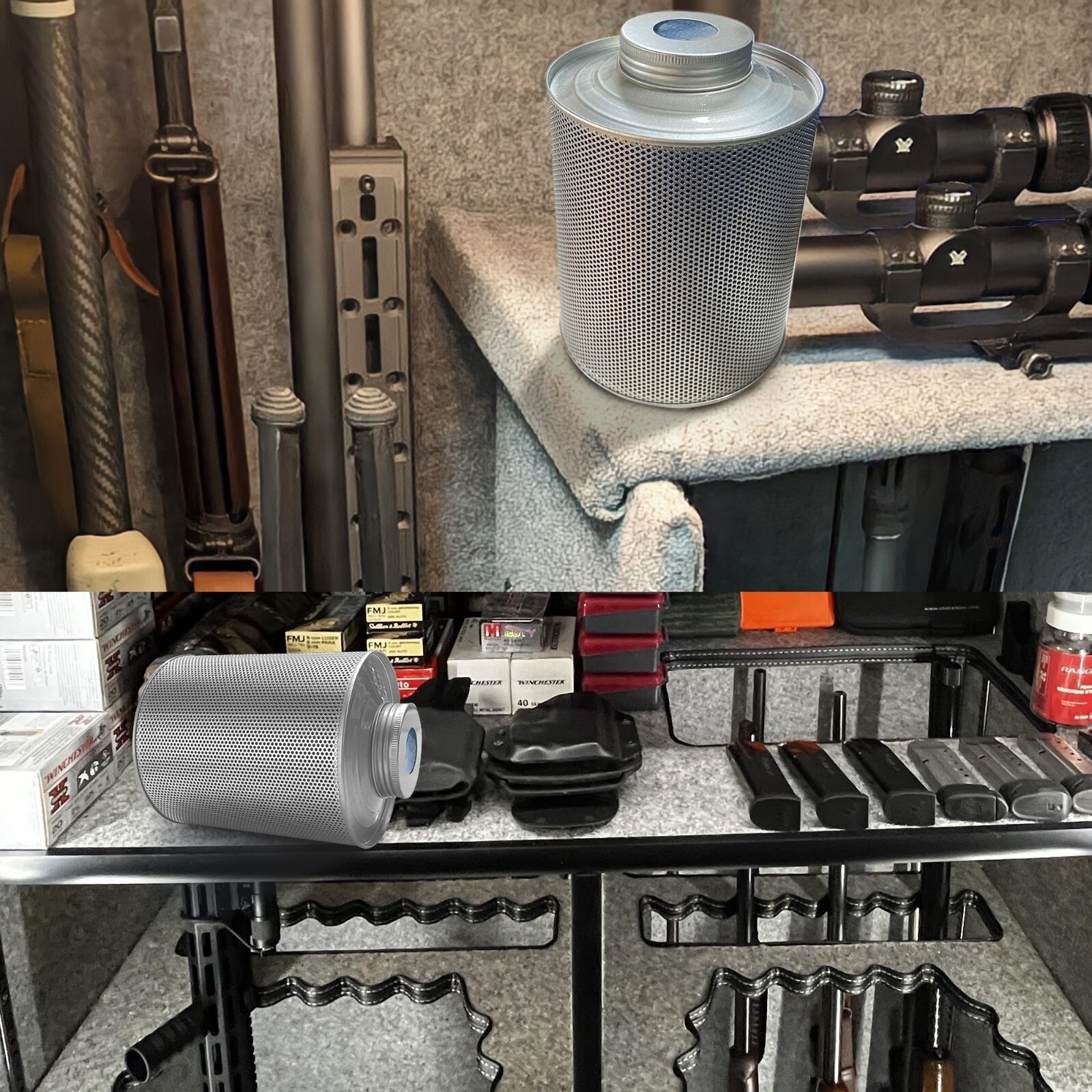 800 Grams Silica Gel Reusable Canister Desiccant, 1 Pack Gun Safe Dehumidifier