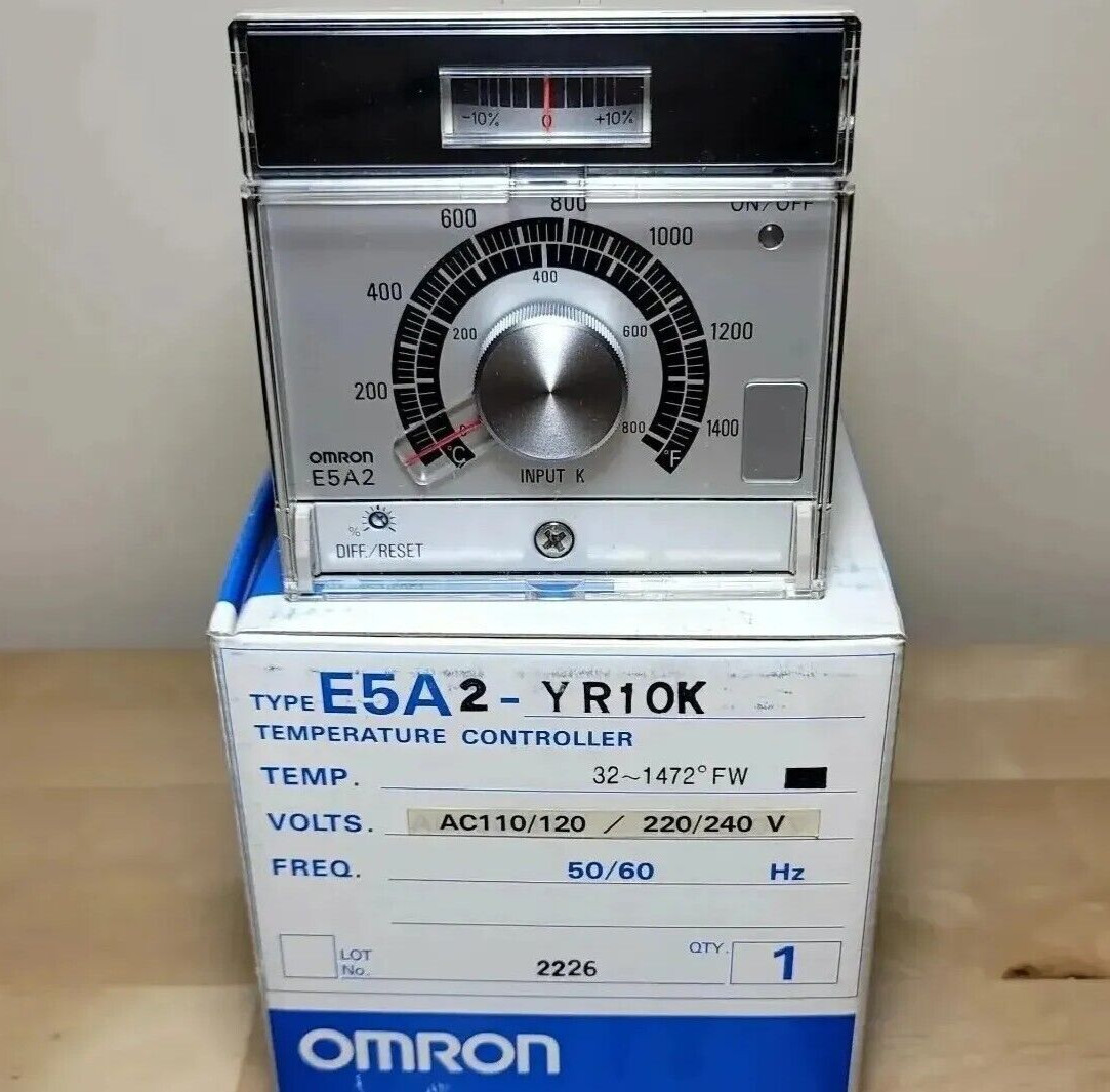 Omron E5A2-YR10K Analog Temperature Controller 32-1472F AC 110/120VAC 220/240VAC