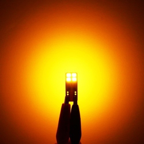 12V T10 168 194 Amber Yellow LED Bulbs, Super Bright 8-SMD 2835 Wedge Lights for