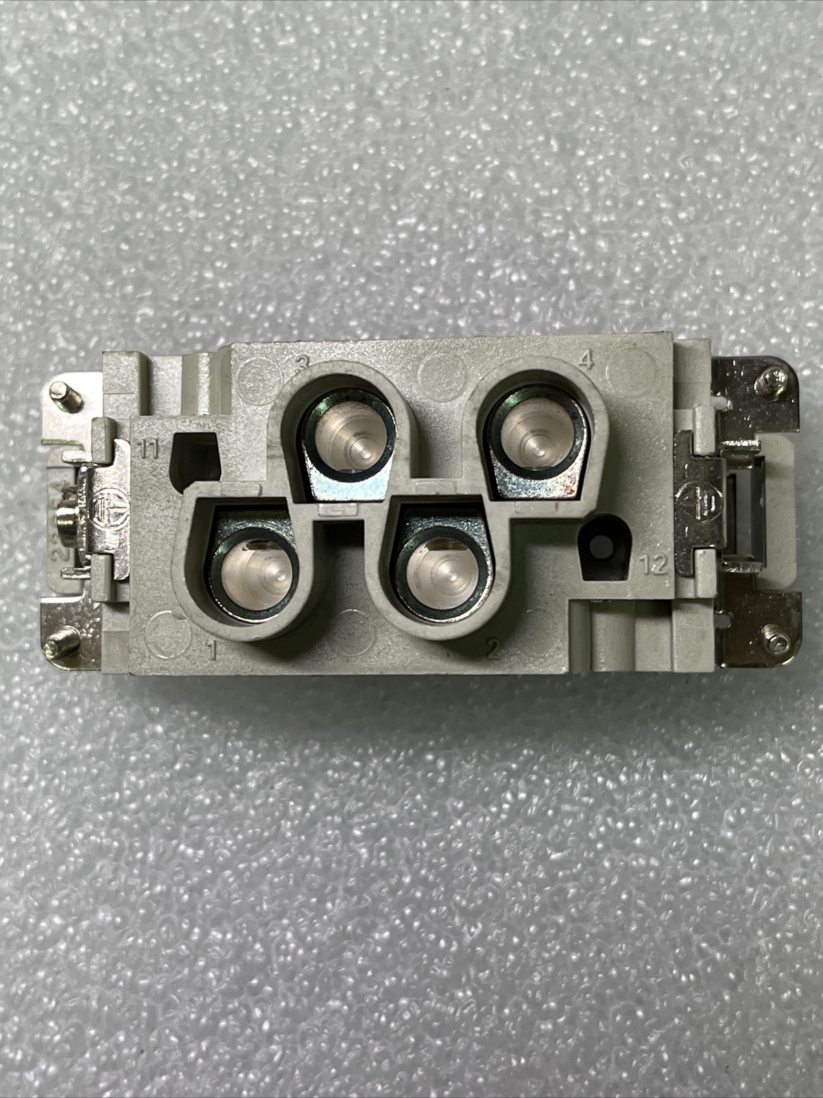 (LOT OF 5) ILME CXM 4/0 Heavy Duty Connector Plated 4 PIN Male 690V 77.27