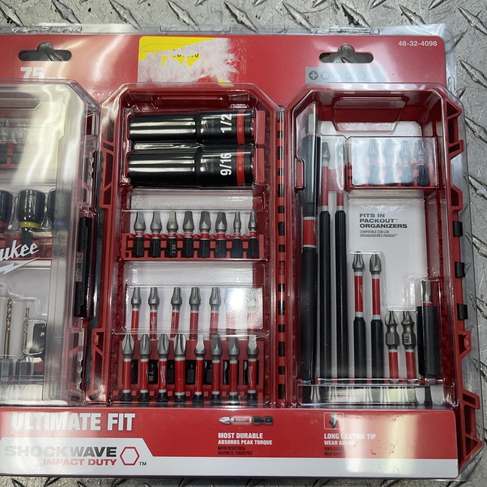 Milwaukee Tool 48-32-4098 75 Pc. Piece Drill And Drive Set, 1/4 In Hex Shank