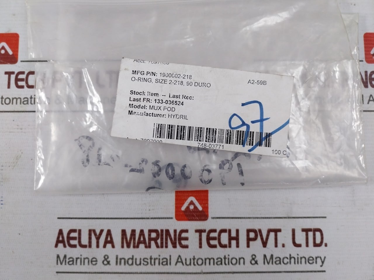 HYDRIL 1900002-218 O-Ring Seal Size 2-218 90 DURO (1 pack=20pcs)