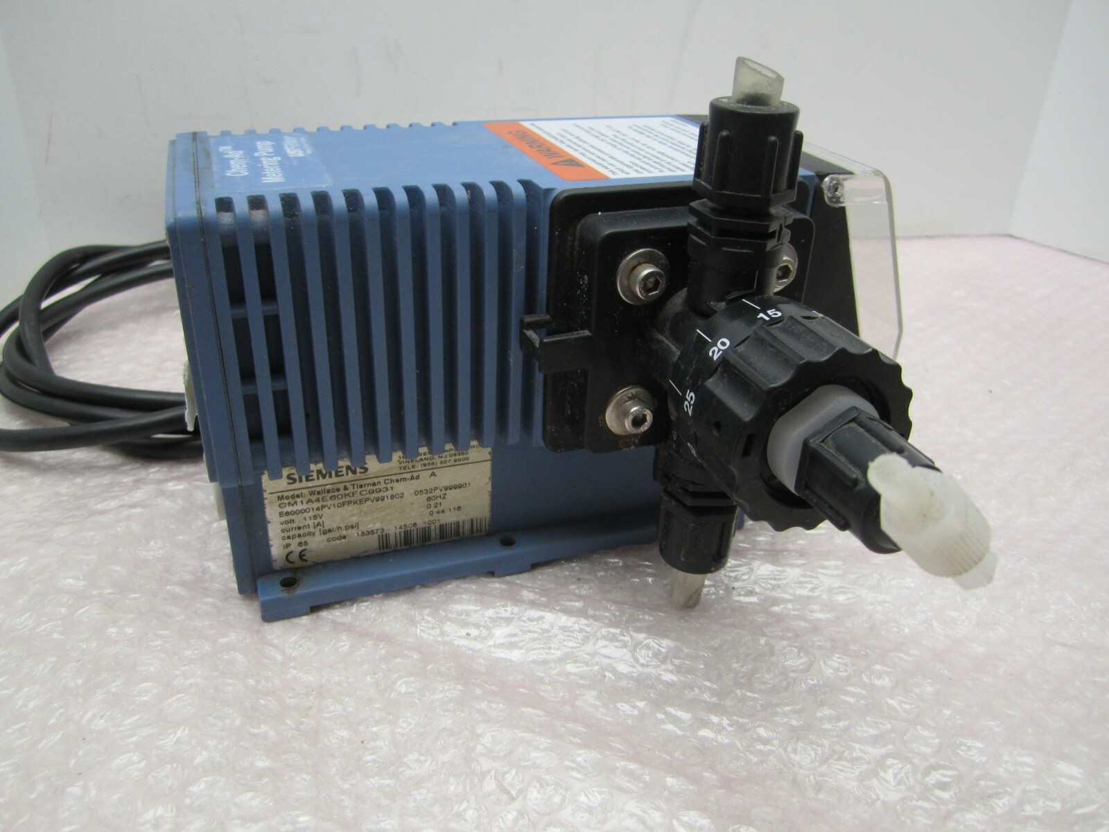 SIEMENS WALLACE TIERNAN CHEM-AD PUMP CM1A4E60KFC9931