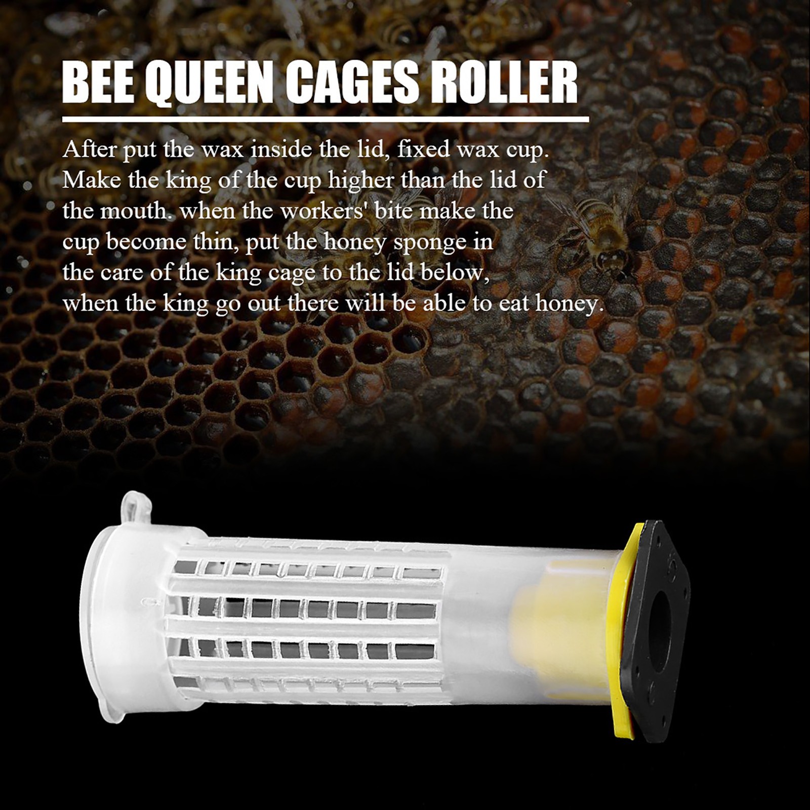 50Pcs Beekeeping Rearing Cup Kit Bee Queen Cages Roller Beekeeper Tool Equipment