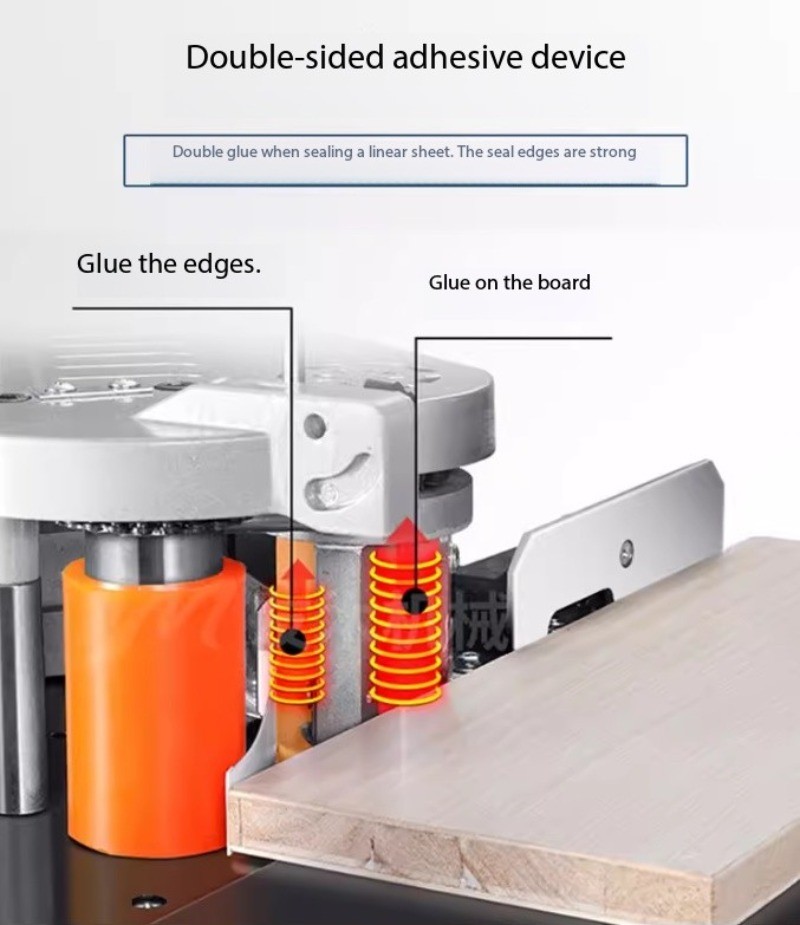 Compact Portable Home-Use Edge Banding Machine for Curved and Straight Edges